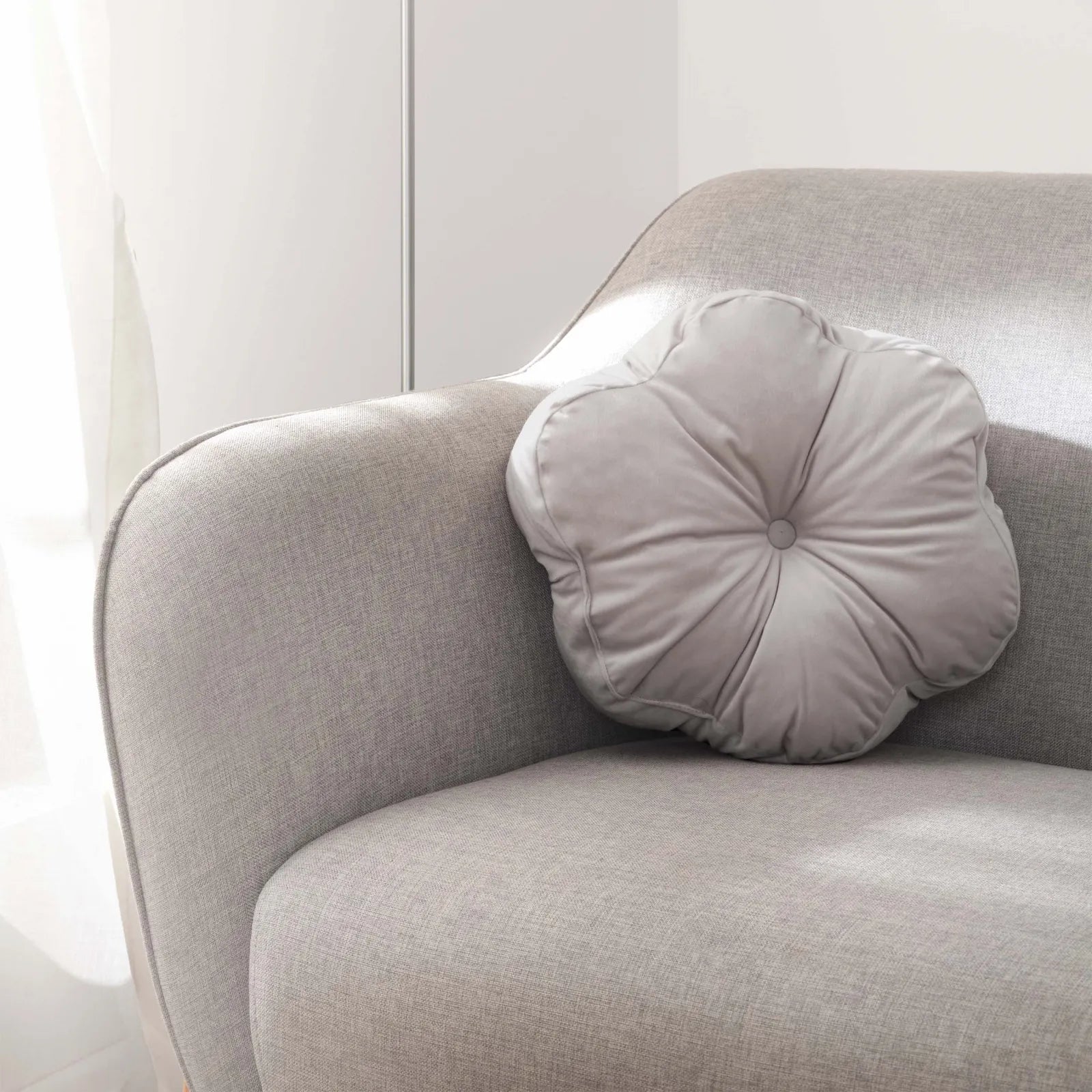 Karaca Home Adelina Throw Pillow Gray 40 Cm 300.22.02.0127 - Cushions - ebarza Furniture UAE | Shop Modern Furniture in Abu Dhabi & Dubai - مفروشات ايبازرا في الامارات | تسوق اثاث عصري وديكورات مميزة في دبي وابوظبي