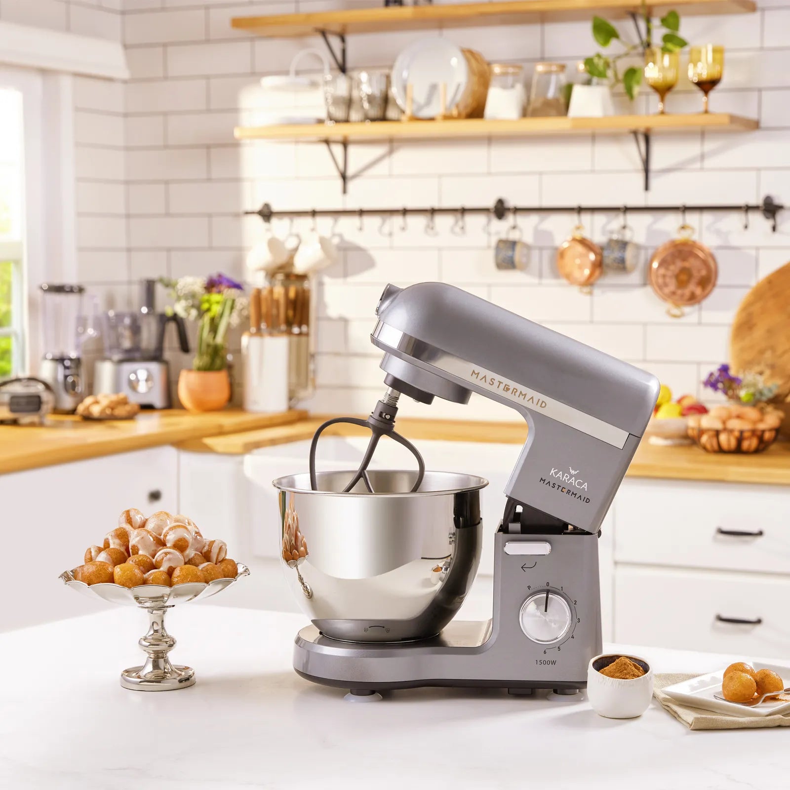 Karaca Mastermaid Chef Stand Mixer Galaxy Gray 1500W 5 Lt 153.03.06.6326 - Kitchen Appliances - ebarza Furniture UAE | Shop Modern Furniture in Abu Dhabi & Dubai - مفروشات ايبازرا في الامارات | تسوق اثاث عصري وديكورات مميزة في دبي وابوظبي
