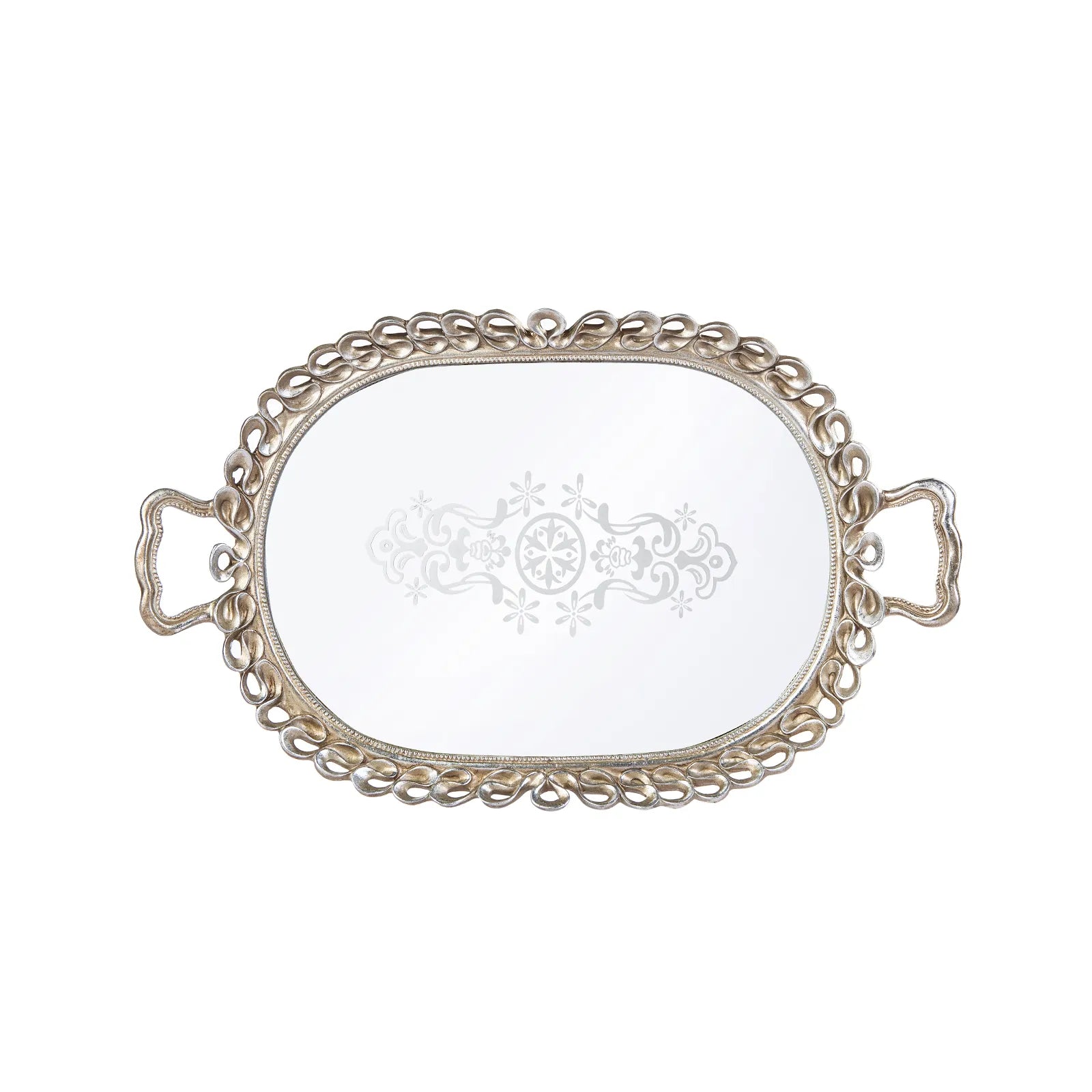 Karaca Nova Twist Decorative Tray 52X32 Cm 153.20.01.0305 - Trays - ebarza Furniture UAE | Shop Modern Furniture in Abu Dhabi & Dubai - مفروشات ايبازرا في الامارات | تسوق اثاث عصري وديكورات مميزة في دبي وابوظبي