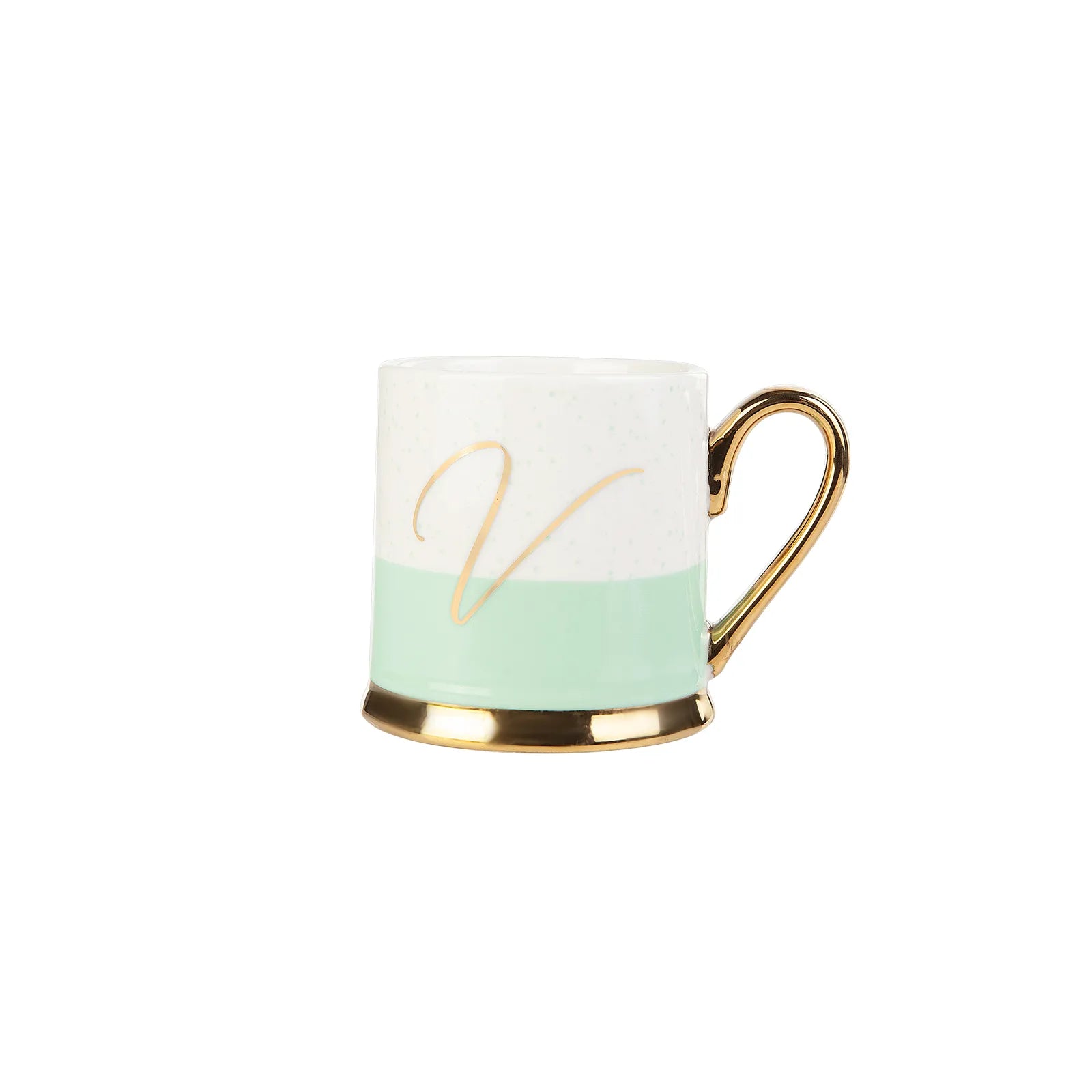 Karaca V Letter Mug 153.03.06.1628 - Mugs - ebarza Furniture UAE | Shop Modern Furniture in Abu Dhabi & Dubai - مفروشات ايبازرا في الامارات | تسوق اثاث عصري وديكورات مميزة في دبي وابوظبي