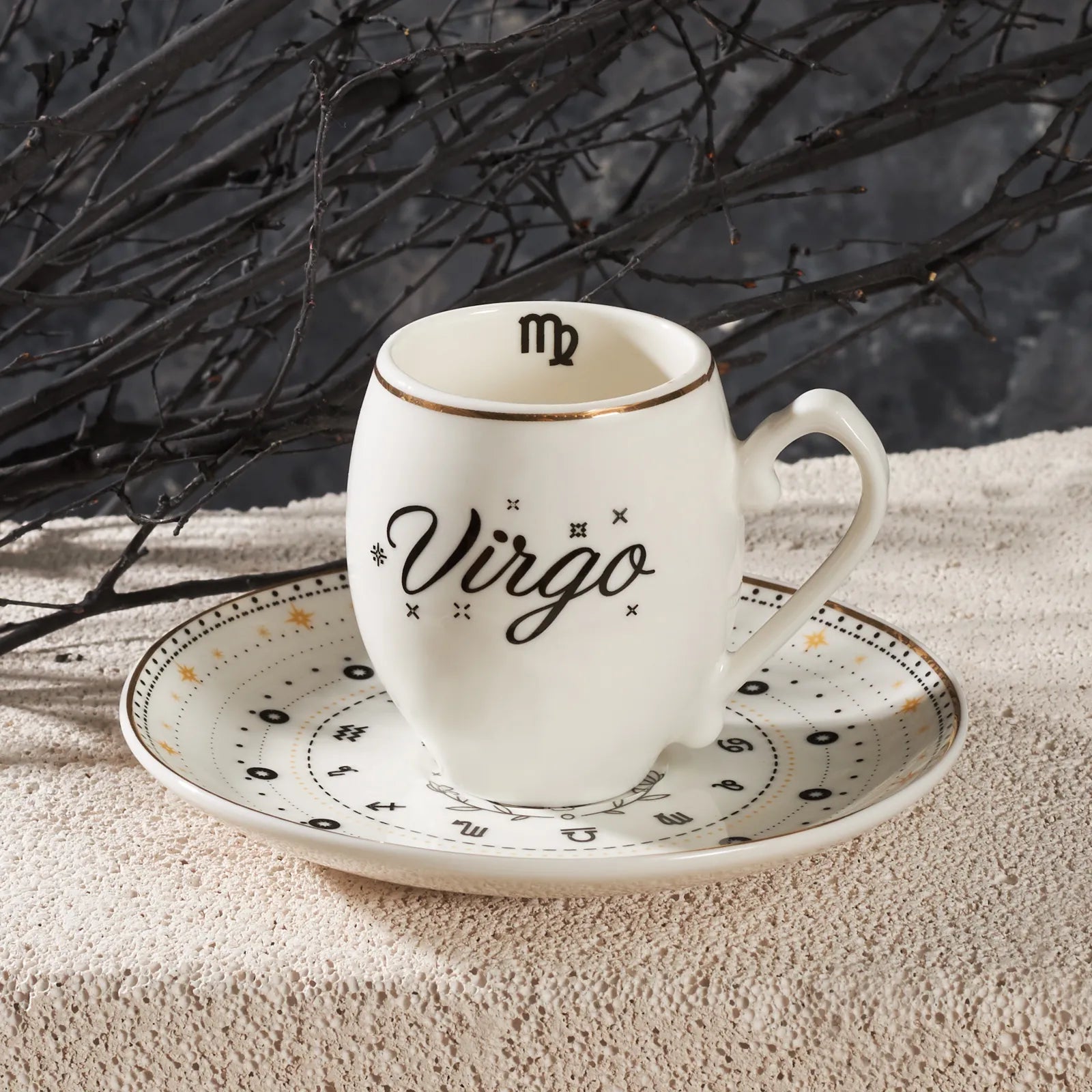 Karaca Virgo Coffee Cup 90 Ml 153.03.06.6905 - Coffee Sets - ebarza Furniture UAE | Shop Modern Furniture in Abu Dhabi & Dubai - مفروشات ايبازرا في الامارات | تسوق اثاث عصري وديكورات مميزة في دبي وابوظبي