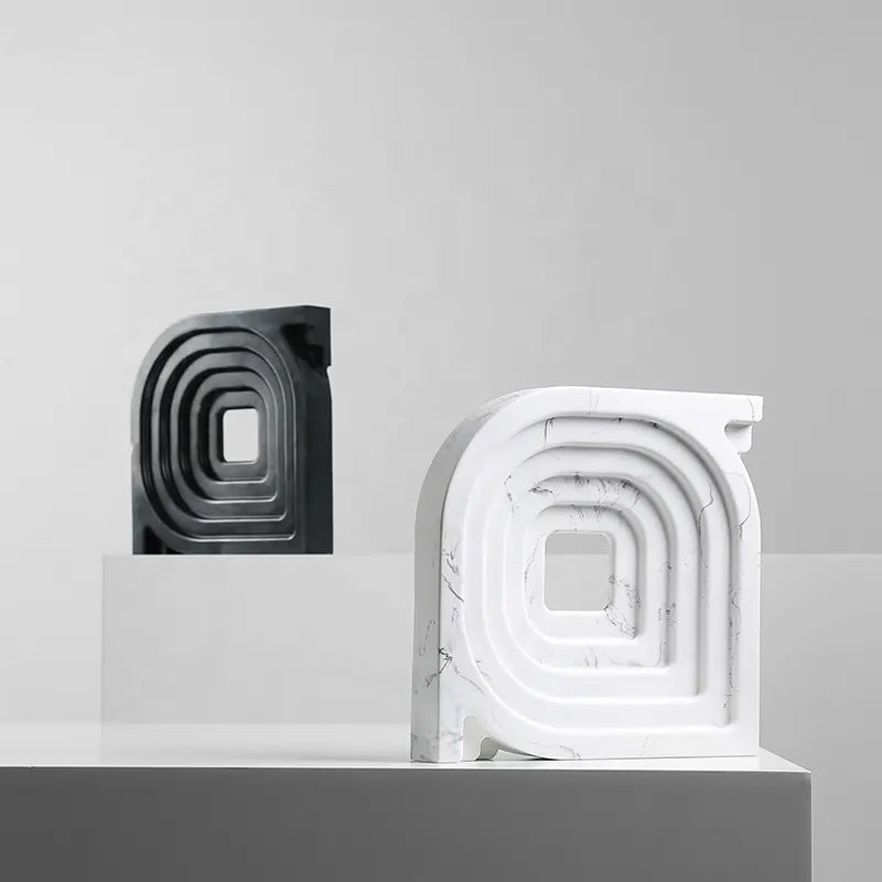 Square And Round Corner Ornaments White Fc-Sz21105B - Home Decor Figurines - ebarza Furniture UAE | Shop Modern Furniture in Abu Dhabi & Dubai - مفروشات ايبازرا في الامارات | تسوق اثاث عصري وديكورات مميزة في دبي وابوظبي