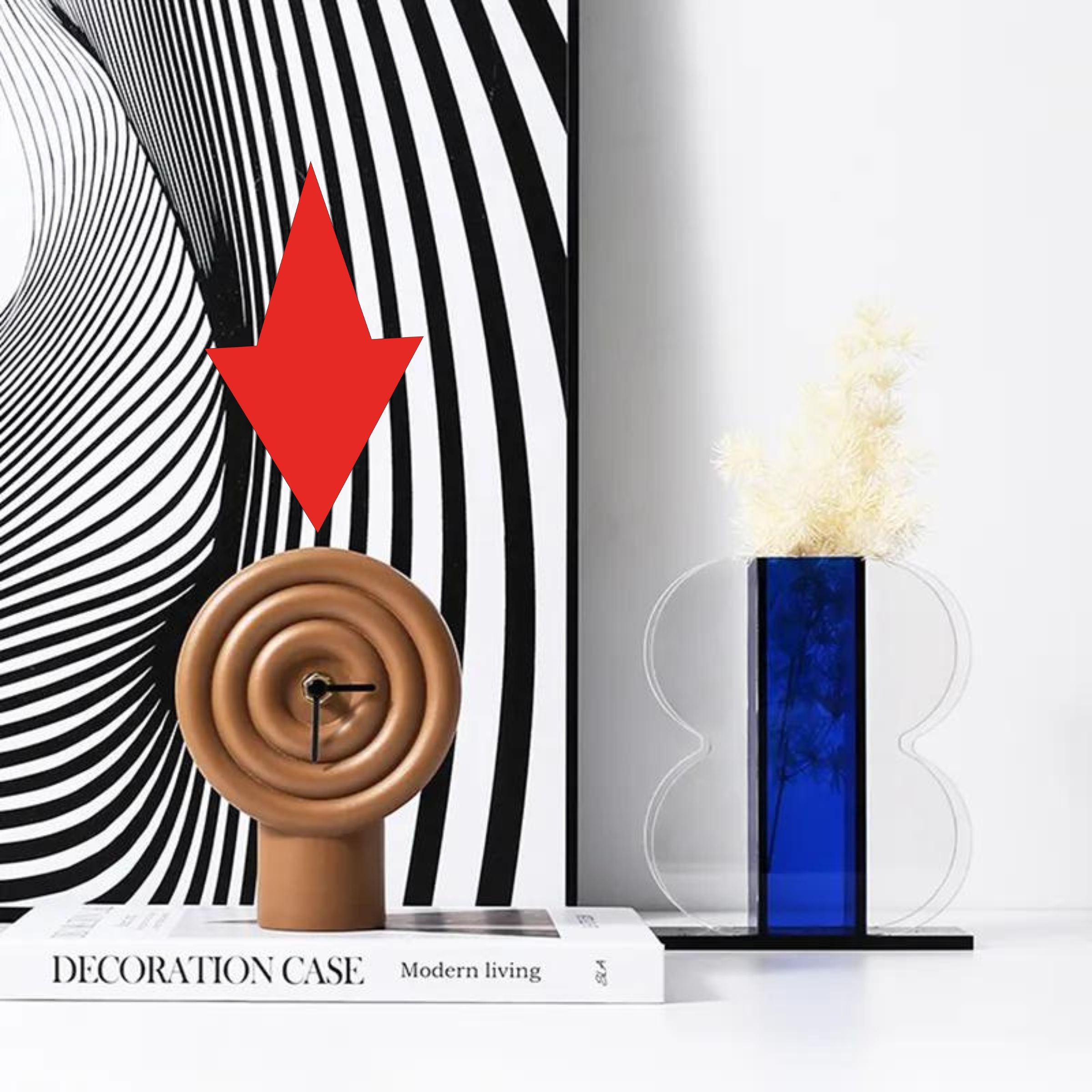 Brown Resin Table Clock Fc-Sz2177B - Clocks - ebarza Furniture UAE | Shop Modern Furniture in Abu Dhabi & Dubai - مفروشات ايبازرا في الامارات | تسوق اثاث عصري وديكورات مميزة في دبي وابوظبي