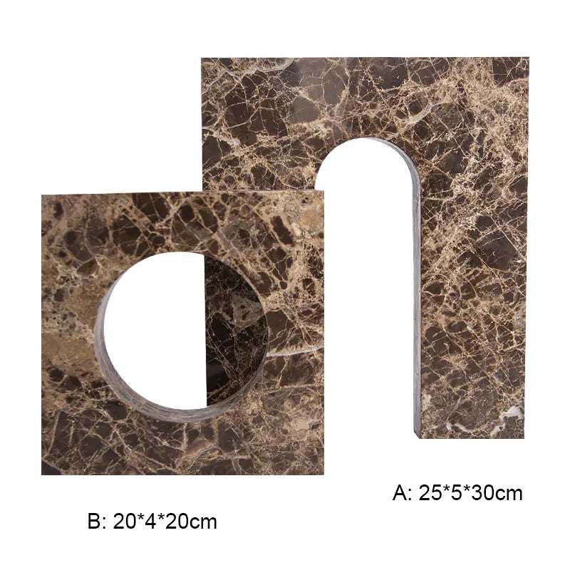 Brown Square & Round Shape Vase-B Fb-T2026B - Home Decor Figurines - ebarza Furniture UAE | Shop Modern Furniture in Abu Dhabi & Dubai - مفروشات ايبازرا في الامارات | تسوق اثاث عصري وديكورات مميزة في دبي وابوظبي