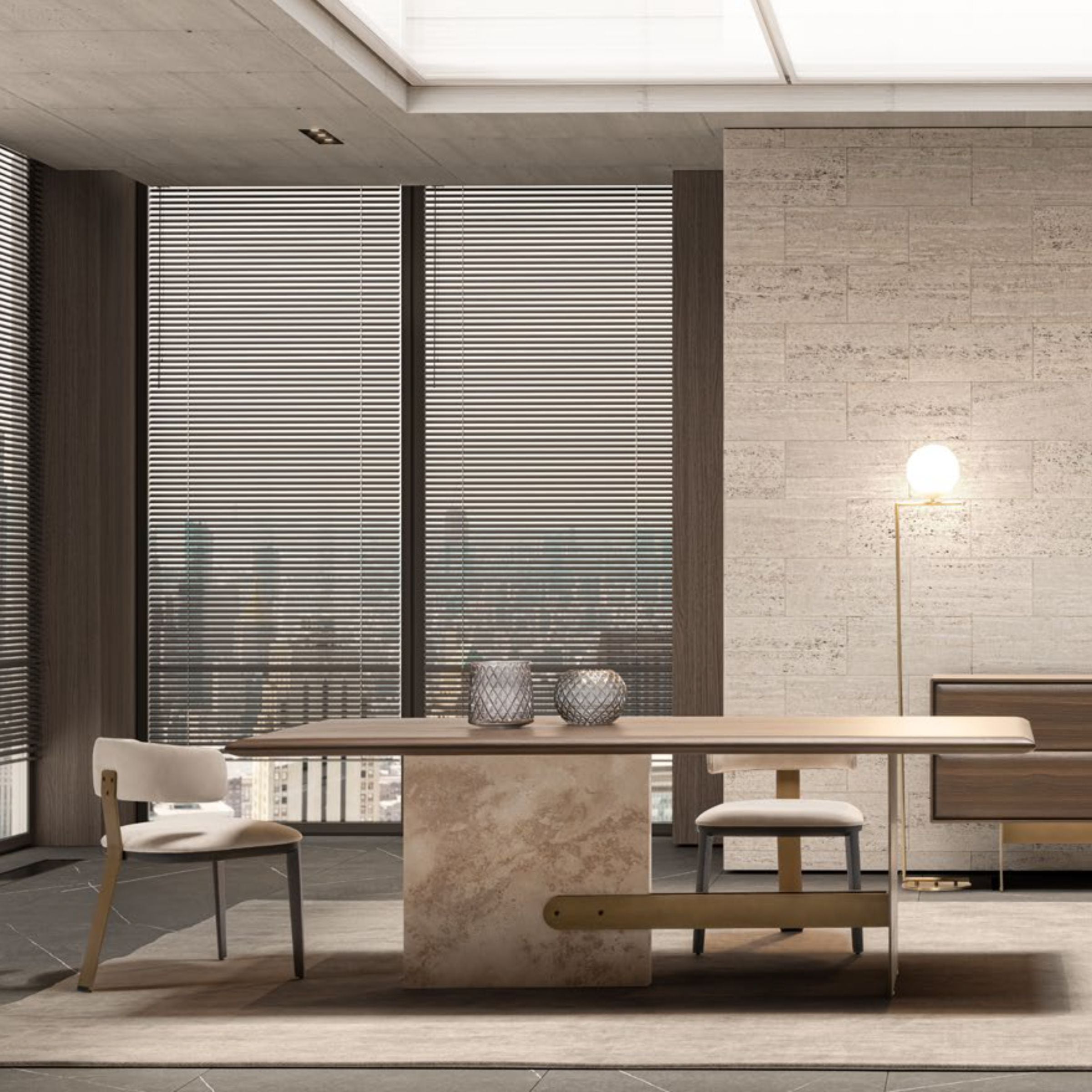 Era Dining Table With Marble Leg Era-Dining - Dining Tables - ebarza Furniture UAE | Shop Modern Furniture in Abu Dhabi & Dubai - مفروشات ايبازرا في الامارات | تسوق اثاث عصري وديكورات مميزة في دبي وابوظبي