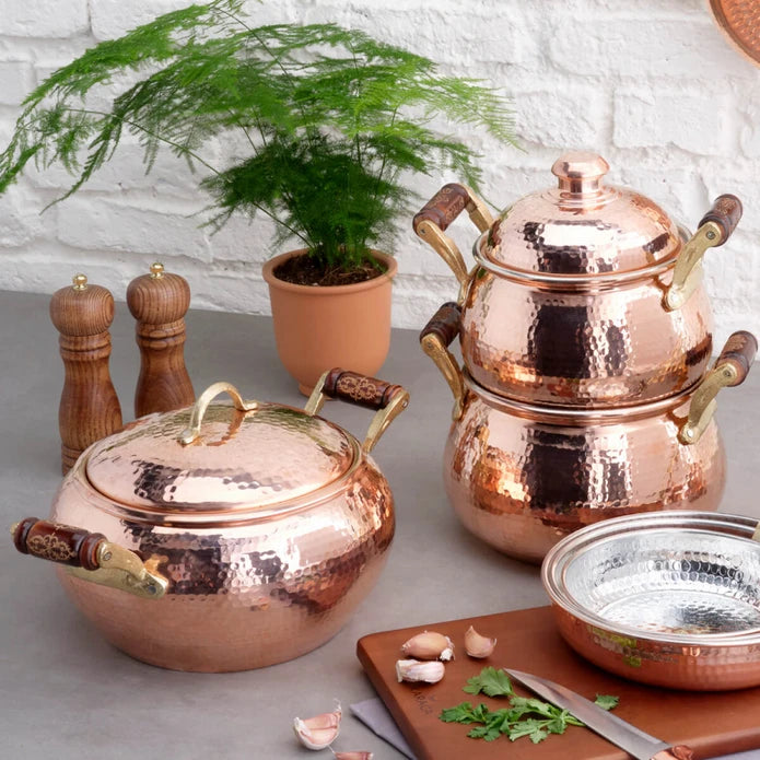 Karaca Mesopotamia Copper 20 Cm Cup Pot 153.03.08.0064 - Cookware Sets - ebarza Furniture UAE | Shop Modern Furniture in Abu Dhabi & Dubai - مفروشات ايبازرا في الامارات | تسوق اثاث عصري وديكورات مميزة في دبي وابوظبي