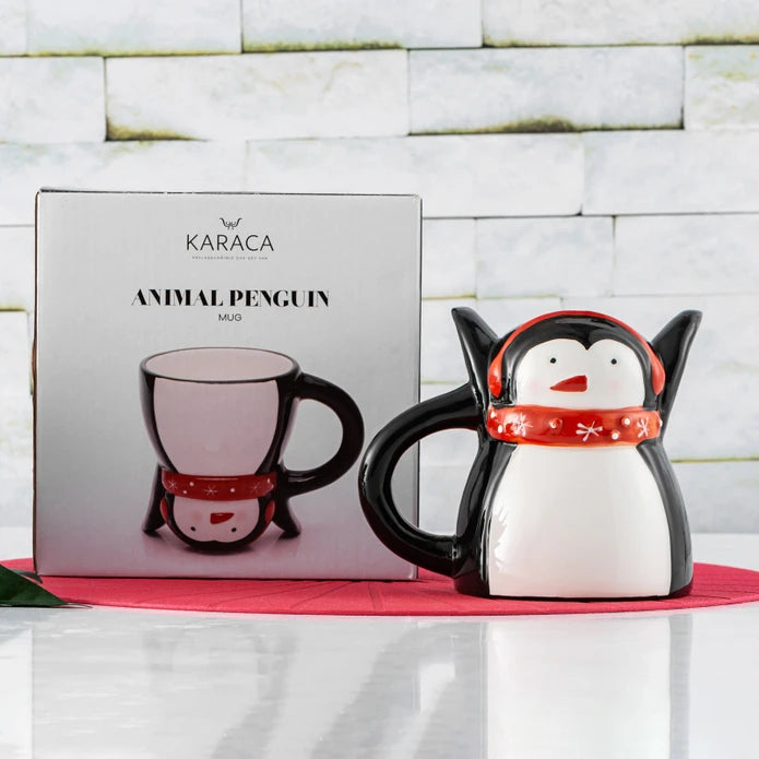Karaca Animal Penguin Mug 153.03.06.1856 - Mugs - ebarza Furniture UAE | Shop Modern Furniture in Abu Dhabi & Dubai - مفروشات ايبازرا في الامارات | تسوق اثاث عصري وديكورات مميزة في دبي وابوظبي