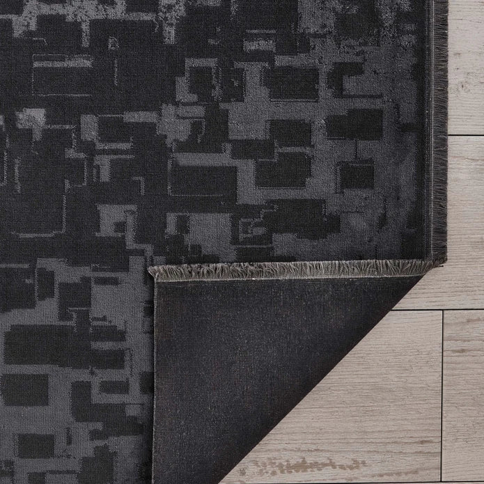 Karaca Cashmere Carpet Velvet Quartz Anthracite 120X180 Cm 200.19.01.0155 - Rugs - ebarza Furniture UAE | Shop Modern Furniture in Abu Dhabi & Dubai - مفروشات ايبازرا في الامارات | تسوق اثاث عصري وديكورات مميزة في دبي وابوظبي