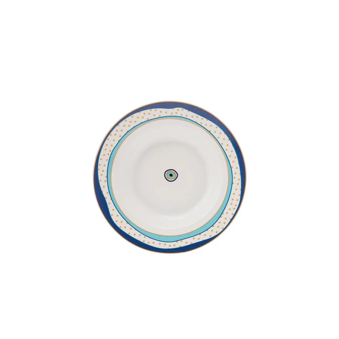 Karaca Eye Zone 24 Pieces 6 Person Porcelain Dinnerware 153.03.06.5960 - Dinnerware Sets - ebarza Furniture UAE | Shop Modern Furniture in Abu Dhabi & Dubai - مفروشات ايبازرا في الامارات | تسوق اثاث عصري وديكورات مميزة في دبي وابوظبي
