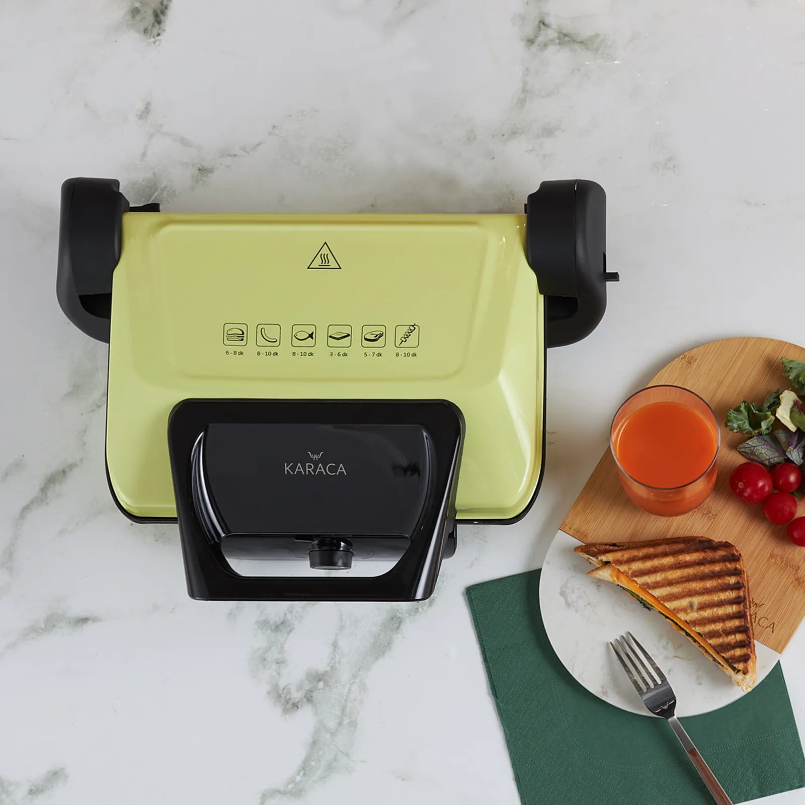 Karaca Future Plus Bio Diamond Antibacterial Lime Grill And Toaster 153.03.06.6203 - Kitchen Appliances - ebarza Furniture UAE | Shop Modern Furniture in Abu Dhabi & Dubai - مفروشات ايبازرا في الامارات | تسوق اثاث عصري وديكورات مميزة في دبي وابوظبي