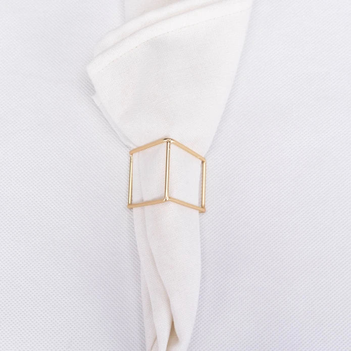 Karaca Home 3D Geometry 4-Piece Napkin Ring 300.22.02.0485 - Napkin Rings - ebarza Furniture UAE | Shop Modern Furniture in Abu Dhabi & Dubai - مفروشات ايبازرا في الامارات | تسوق اثاث عصري وديكورات مميزة في دبي وابوظبي