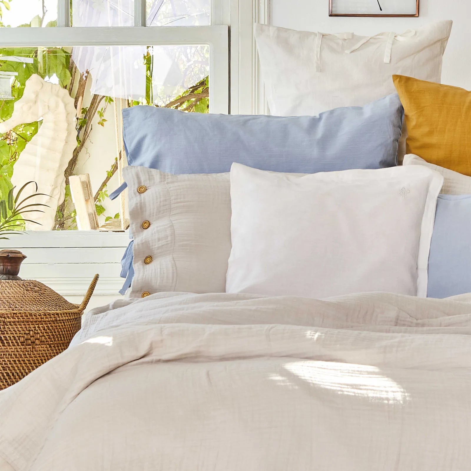 Karaca Home 4 Element Light Gray 100% Cotton Double Bedspread Air 200.18.01.0695 - Bedding - ebarza Furniture UAE | Shop Modern Furniture in Abu Dhabi & Dubai - مفروشات ايبازرا في الامارات | تسوق اثاث عصري وديكورات مميزة في دبي وابوظبي