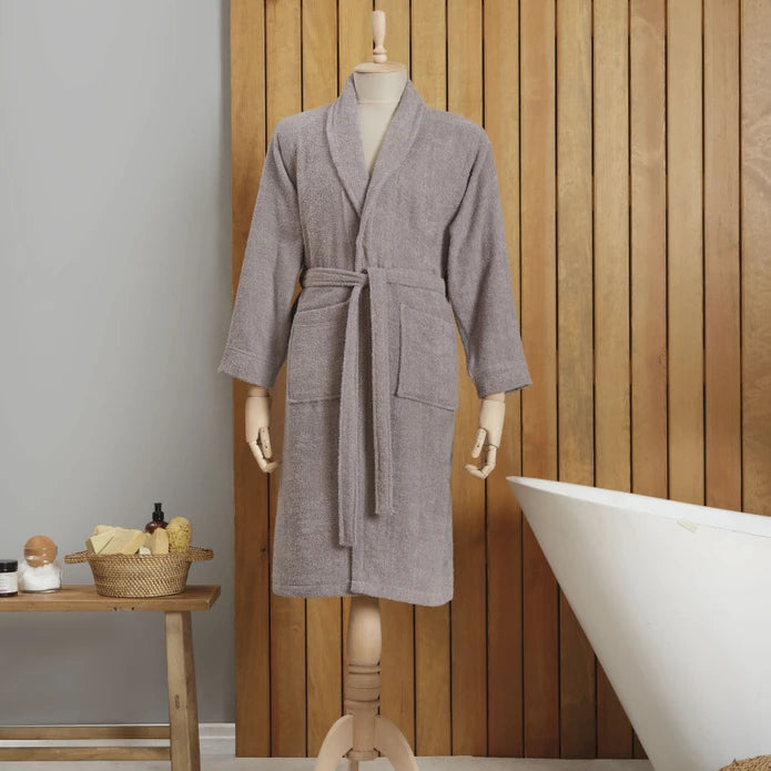 Karaca Home Dielle Gray Recycle Women's Bathrobe S/M 200.20.01.0681 - Bathrobe Sets - ebarza Furniture UAE | Shop Modern Furniture in Abu Dhabi & Dubai - مفروشات ايبازرا في الامارات | تسوق اثاث عصري وديكورات مميزة في دبي وابوظبي