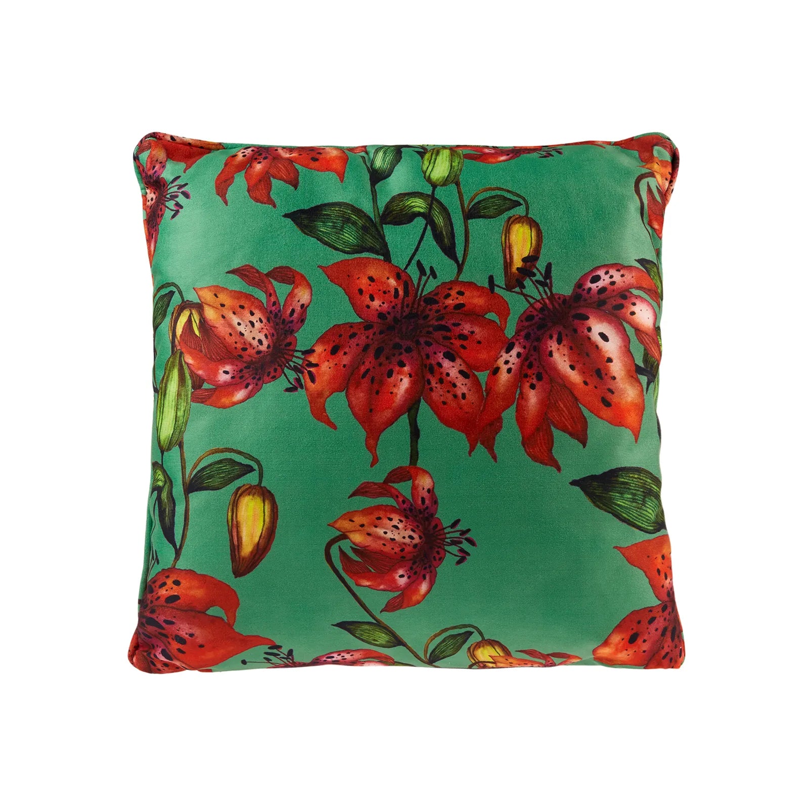 Karaca Home Floral Green Decorative Pillow 45X45Cm 300.21.02.0235 - Cushions - ebarza Furniture UAE | Shop Modern Furniture in Abu Dhabi & Dubai - مفروشات ايبازرا في الامارات | تسوق اثاث عصري وديكورات مميزة في دبي وابوظبي