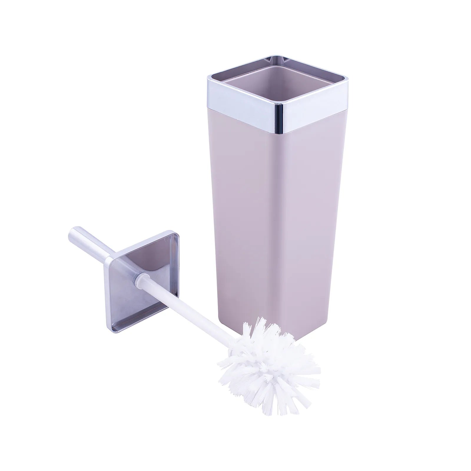 Karaca Home Gray/Silver 5 Piece Square Bathroom Set 300.21.02.0024 - Bathroom Accessories - ebarza Furniture UAE | Shop Modern Furniture in Abu Dhabi & Dubai - مفروشات ايبازرا في الامارات | تسوق اثاث عصري وديكورات مميزة في دبي وابوظبي