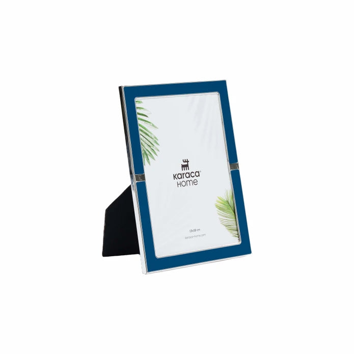 Karaca Home Jovana Photo Frame Navy / Silver 13x18 cm 300.22.02.0102 - Photo Frames - ebarza Furniture UAE | Shop Modern Furniture in Abu Dhabi & Dubai - مفروشات ايبازرا في الامارات | تسوق اثاث عصري وديكورات مميزة في دبي وابوظبي