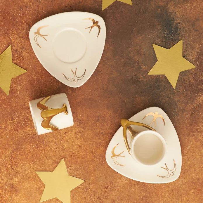 Karaca İkon Set Of 2 Porcelain Coffee Cups 80 Ml 153.03.06.6522 - Coffee Sets - ebarza Furniture UAE | Shop Modern Furniture in Abu Dhabi & Dubai - مفروشات ايبازرا في الامارات | تسوق اثاث عصري وديكورات مميزة في دبي وابوظبي