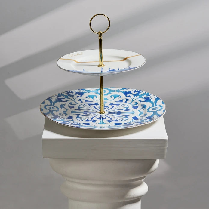 Karaca Istanbul Series Layered Cookie Holder 153.03.06.5013 - Cookie Holders - ebarza Furniture UAE | Shop Modern Furniture in Abu Dhabi & Dubai - مفروشات ايبازرا في الامارات | تسوق اثاث عصري وديكورات مميزة في دبي وابوظبي