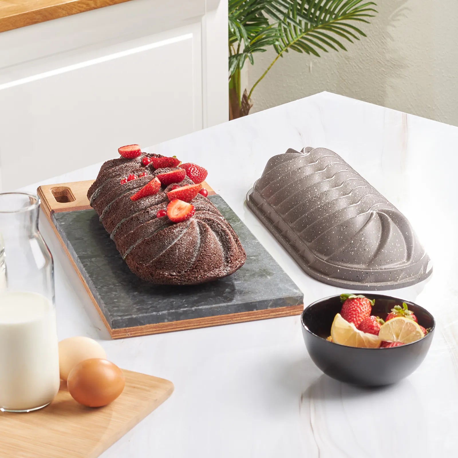 Karaca Linon Baton Gray Casting Cake Mold 153.03.06.4525 - Kitchen Appliances - ebarza Furniture UAE | Shop Modern Furniture in Abu Dhabi & Dubai - مفروشات ايبازرا في الامارات | تسوق اثاث عصري وديكورات مميزة في دبي وابوظبي