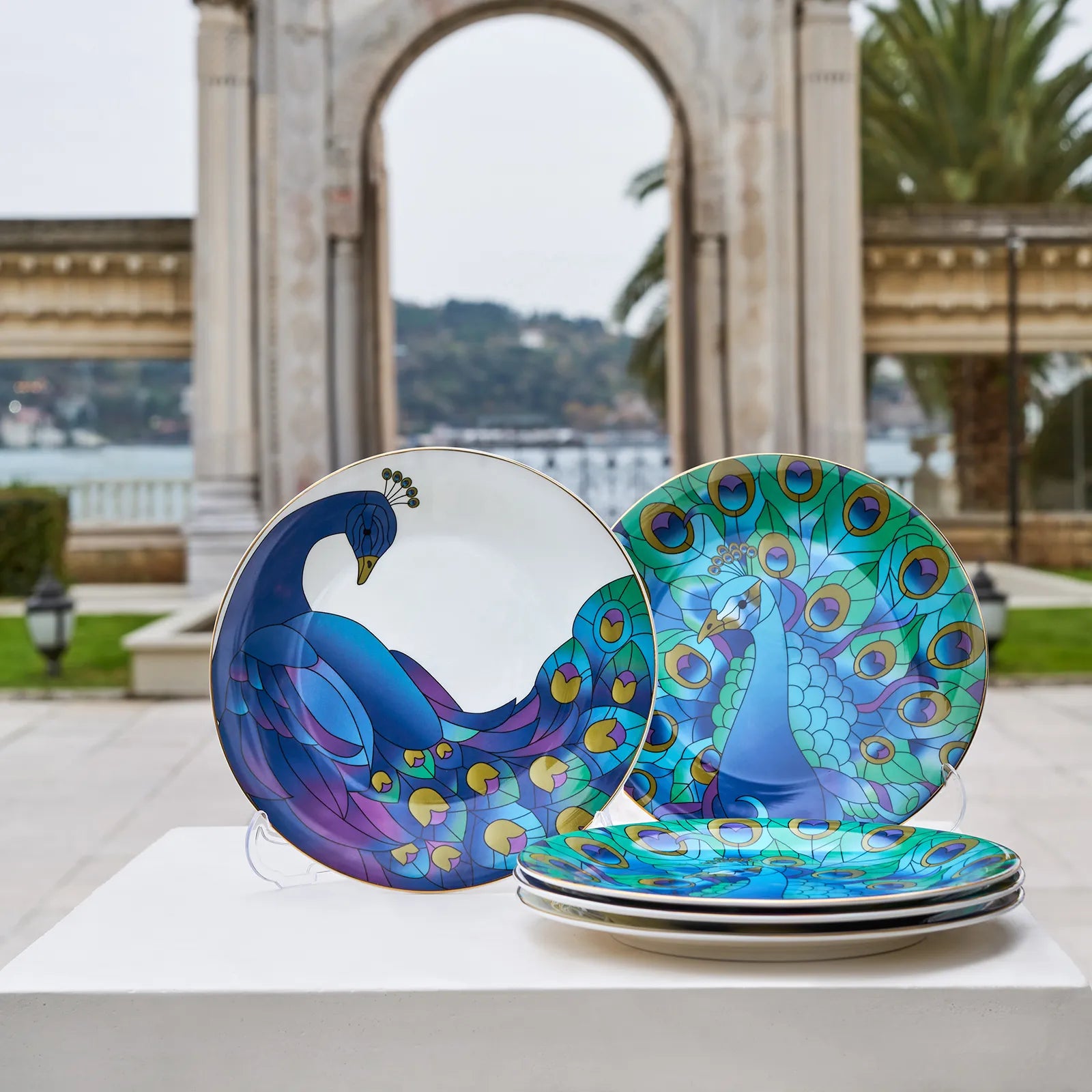 Karaca X Çırağan Palace Shop Cake Set For 6 Persons 153.03.06.7552 - Cake Sets - ebarza Furniture UAE | Shop Modern Furniture in Abu Dhabi & Dubai - مفروشات ايبازرا في الامارات | تسوق اثاث عصري وديكورات مميزة في دبي وابوظبي