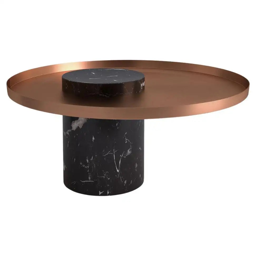 Solid Black Marble Side Table St8699-70 - Side Tables - ebarza Furniture UAE | Shop Modern Furniture in Abu Dhabi & Dubai - مفروشات ايبازرا في الامارات | تسوق اثاث عصري وديكورات مميزة في دبي وابوظبي