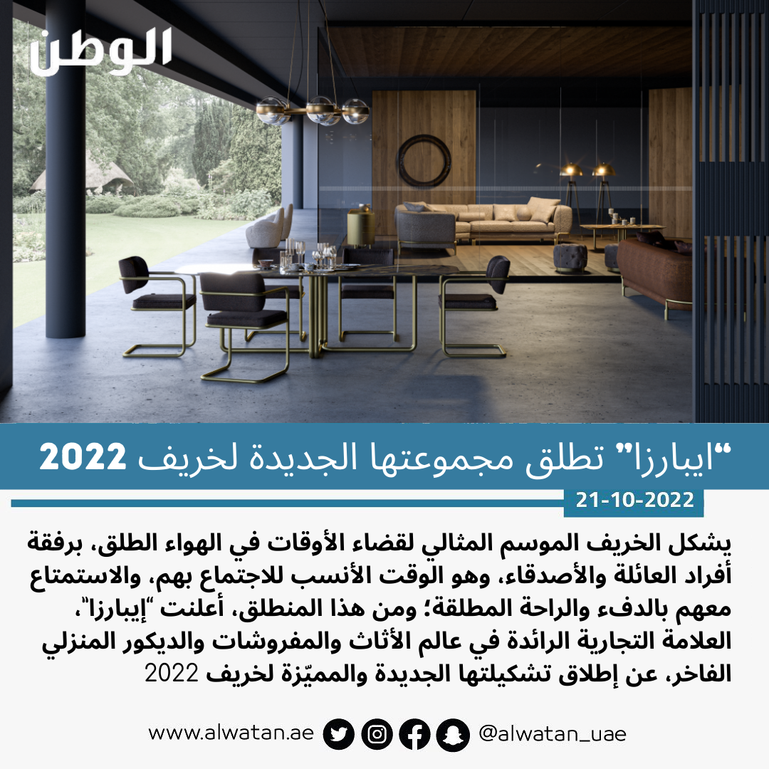 ايبارزا تطلق مجموعتها الجديدة لخريف 2022  | صحيفة الوطن 