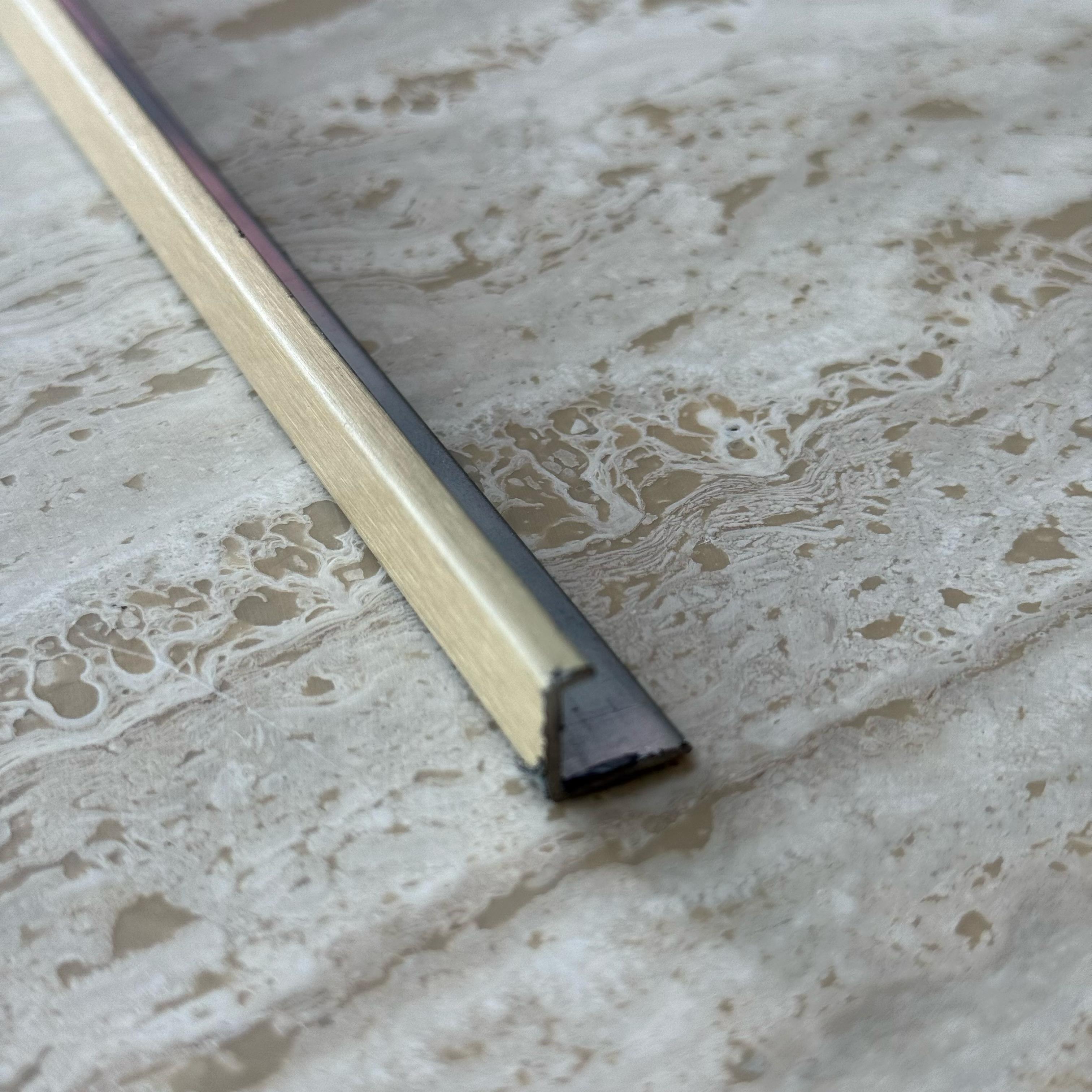 0.8mm Thickness (1cm) Stainless Steel Perforated Profiles - Gold - PR0056 -  wall-panels-profiles - ebarza Furniture UAE | Shop Modern Furniture in Abu Dhabi & Dubai - مفروشات ايبازرا في الامارات | تسوق اثاث عصري وديكورات مميزة في دبي وابوظبي