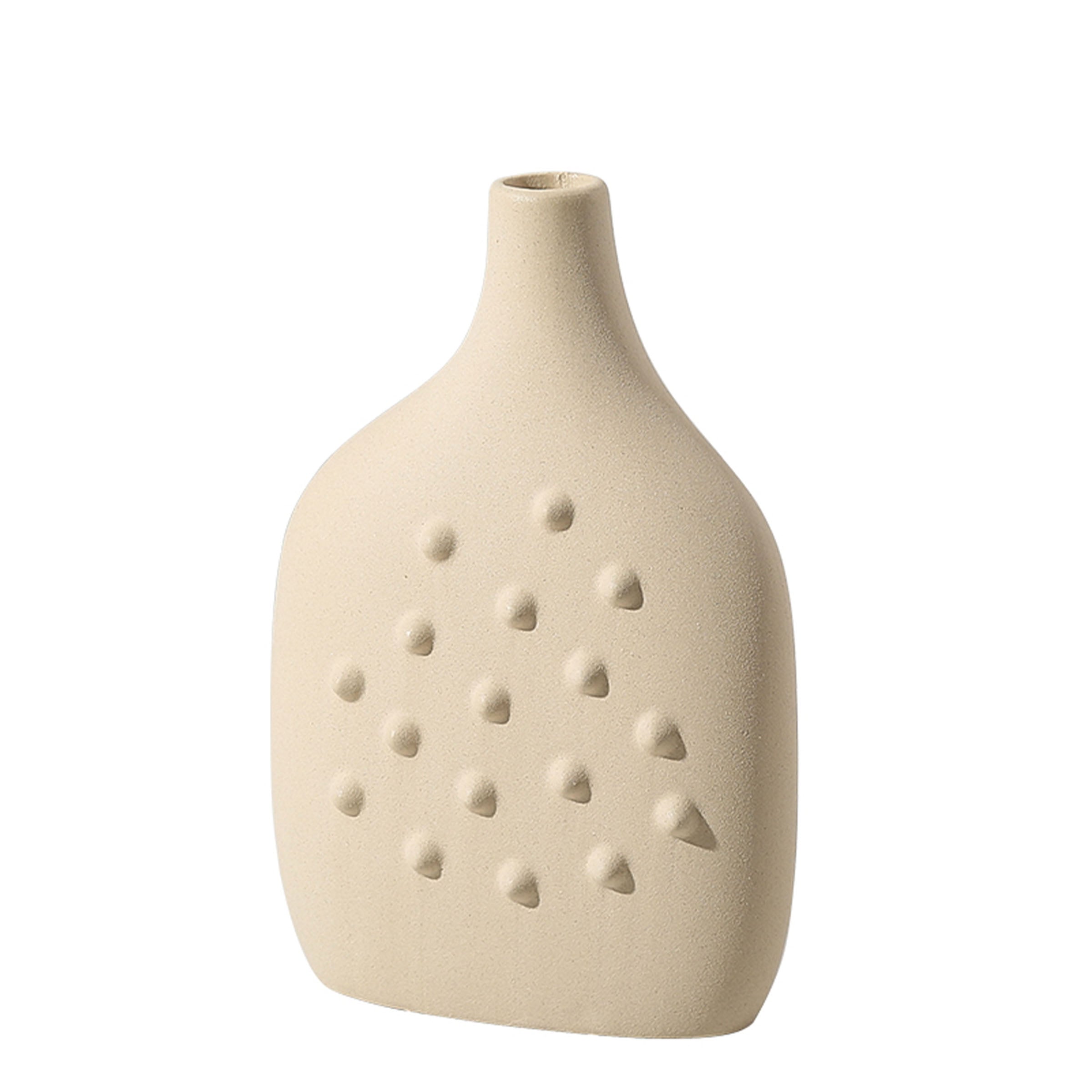 Rivet Ceramic Vase FD-D22119 -  Vases | مزهرية سيراميك برشام - ebarza Furniture UAE | Shop Modern Furniture in Abu Dhabi & Dubai - مفروشات ايبازرا في الامارات | تسوق اثاث عصري وديكورات مميزة في دبي وابوظبي