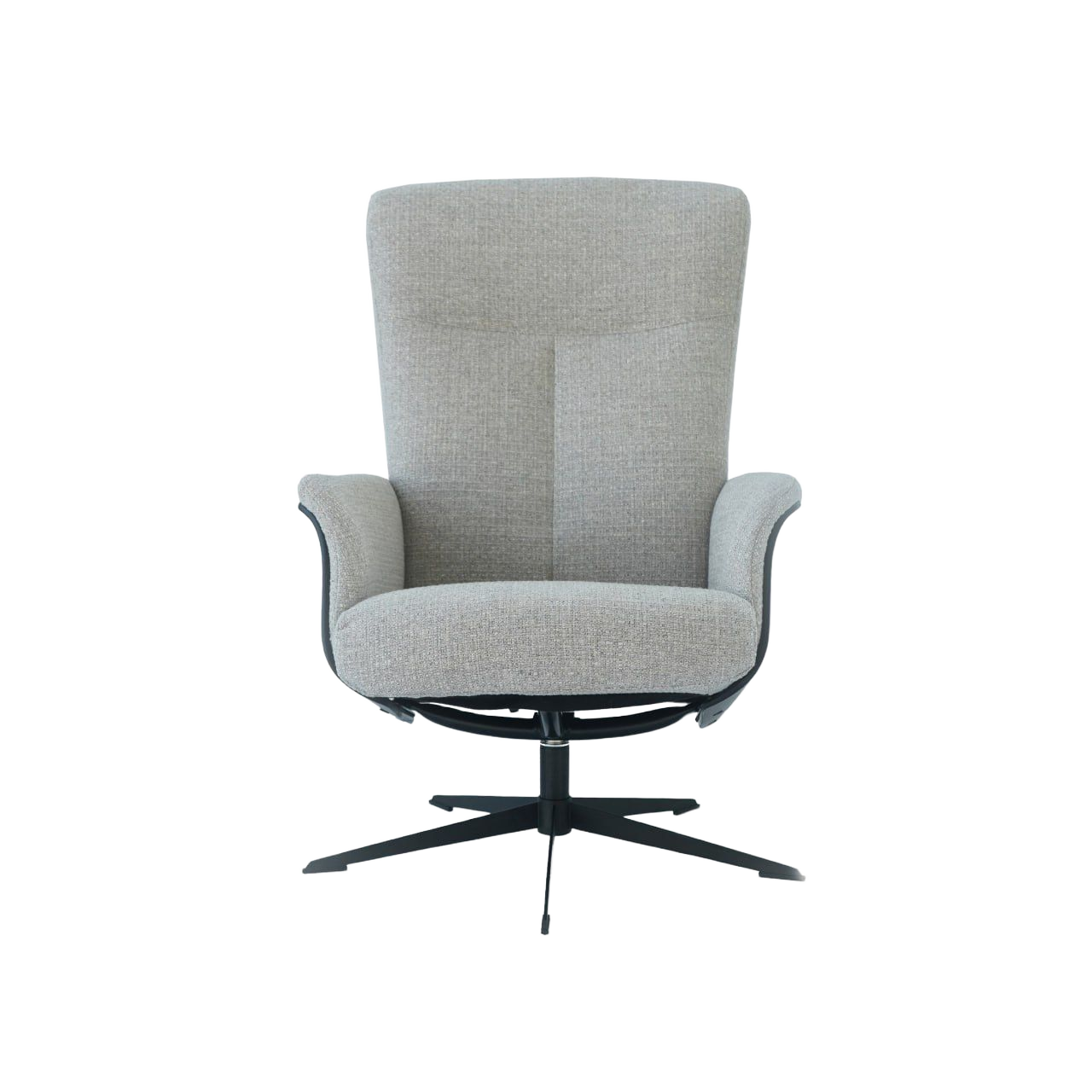 Black leather Swivel Lounge Chair SL-HJ3461 -  Lounge Chairs - ebarza Furniture UAE | Shop Modern Furniture in Abu Dhabi & Dubai - مفروشات ايبازرا في الامارات | تسوق اثاث عصري وديكورات مميزة في دبي وابوظبي