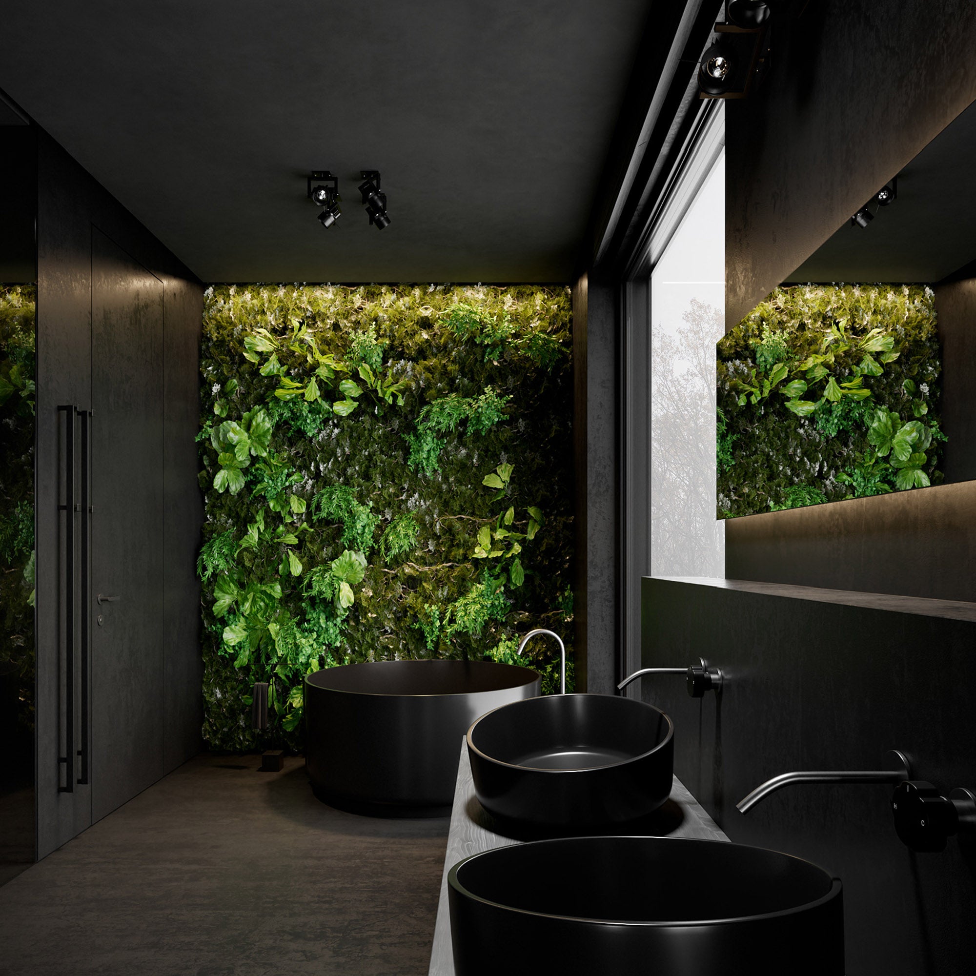 Sample of WPC SLAT MULTIPURPOSE WALL PANEL 4 SIDE WRAPPED 350*24cm COLOUR :H221 Starry Black H -Sample -  Wall panels samples - ebarza Furniture UAE | Shop Modern Furniture in Abu Dhabi & Dubai - مفروشات ايبازرا في الامارات | تسوق اثاث عصري وديكورات مميزة في دبي وابوظبي