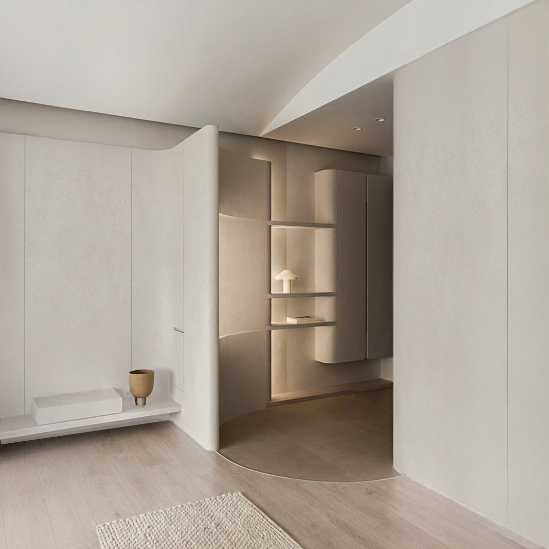 122*320cm WPC DECORATION WALL PANEL BB STICHING+FILM FOLDING  COLOUR :Light Cement BP-103Y