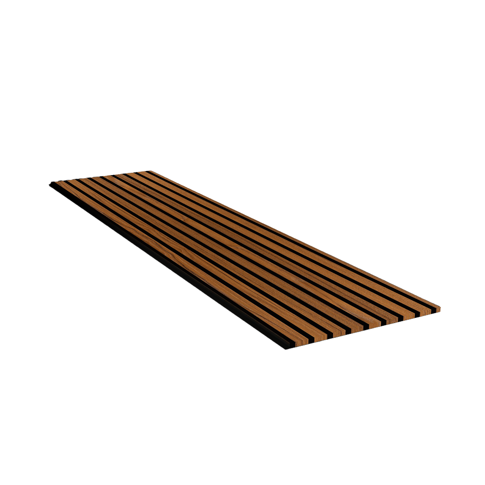 Slat Acoustic Panel 35-15mm Fire Retardant 300x60x2.1cm Walnut-Oak002 -  Wall Panels - ebarza Furniture UAE | Shop Modern Furniture in Abu Dhabi & Dubai - مفروشات ايبازرا في الامارات | تسوق اثاث عصري وديكورات مميزة في دبي وابوظبي