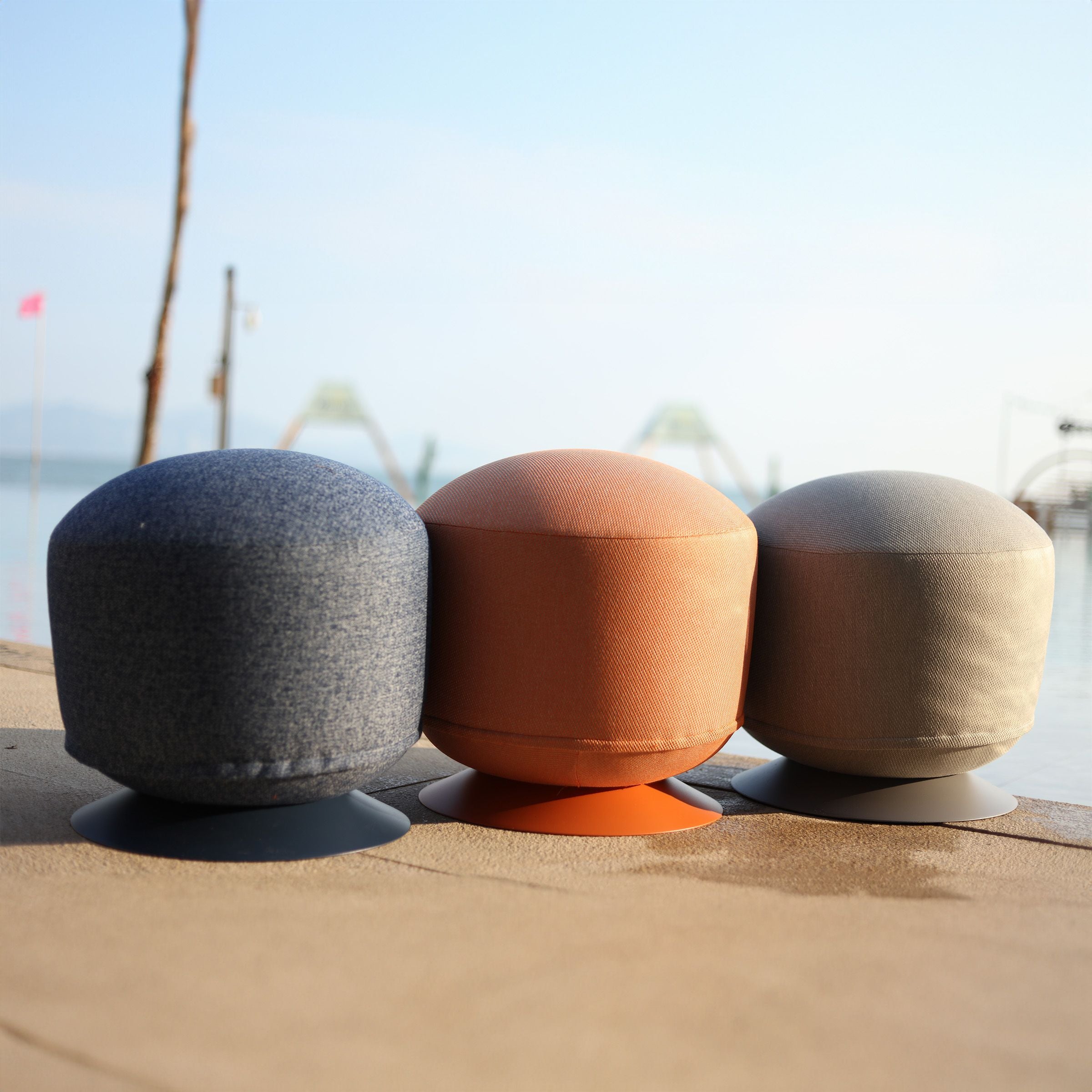 UFO Outdoor Small Stool Sand Matte Pouf Matt-UFO-Pouf -  Outdoor Chairs | UFO كرسي صغير للأماكن الخارجية رملي غير لامع - ebarza Furniture UAE | Shop Modern Furniture in Abu Dhabi & Dubai - مفروشات ايبازرا في الامارات | تسوق اثاث عصري وديكورات مميزة في دبي وابوظبي