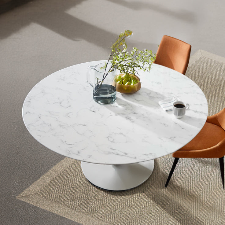 Natural Marble Round Dining Table Top 120cm Bp8077-T120 -  Table Tops - ebarza Furniture UAE | Shop Modern Furniture in Abu Dhabi & Dubai - مفروشات ايبازرا في الامارات | تسوق اثاث عصري وديكورات مميزة في دبي وابوظبي