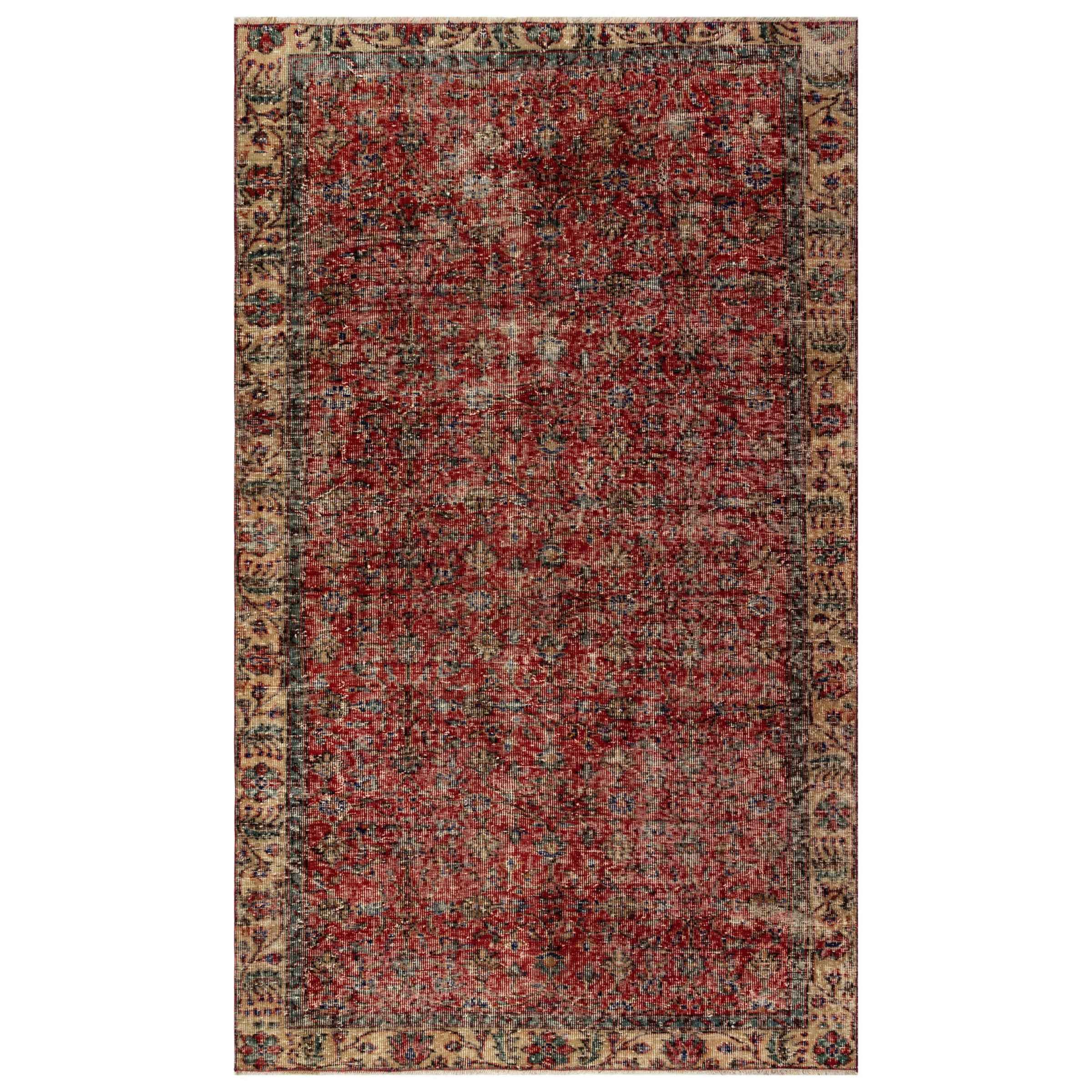 138 X 233 Cm Anatolian Hand Knotted Carpet Vintage Style 8525-1 -  Rugs | 138 × 233 سم سجادة أناضولية معقودة يدويًا طراز عتيق - ebarza Furniture UAE | Shop Modern Furniture in Abu Dhabi & Dubai - مفروشات ايبازرا في الامارات | تسوق اثاث عصري وديكورات مميزة في دبي وابوظبي