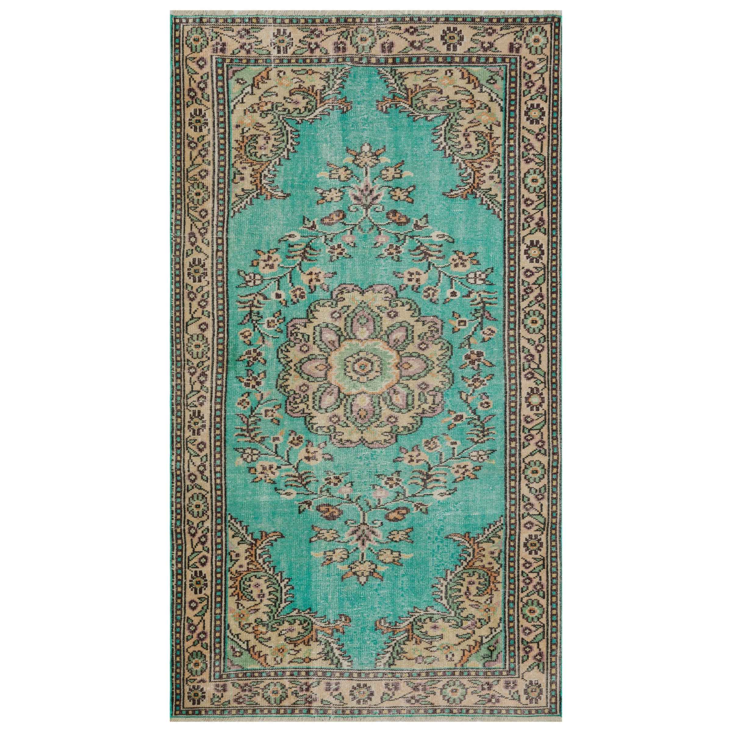 138 X 257 Cm Anatolian Hand Knotted Carpet Vintage Style 8627 -  Rugs | 138 × 257 سم سجادة أناضولية معقودة يدويًا طراز عتيق - ebarza Furniture UAE | Shop Modern Furniture in Abu Dhabi & Dubai - مفروشات ايبازرا في الامارات | تسوق اثاث عصري وديكورات مميزة في دبي وابوظبي