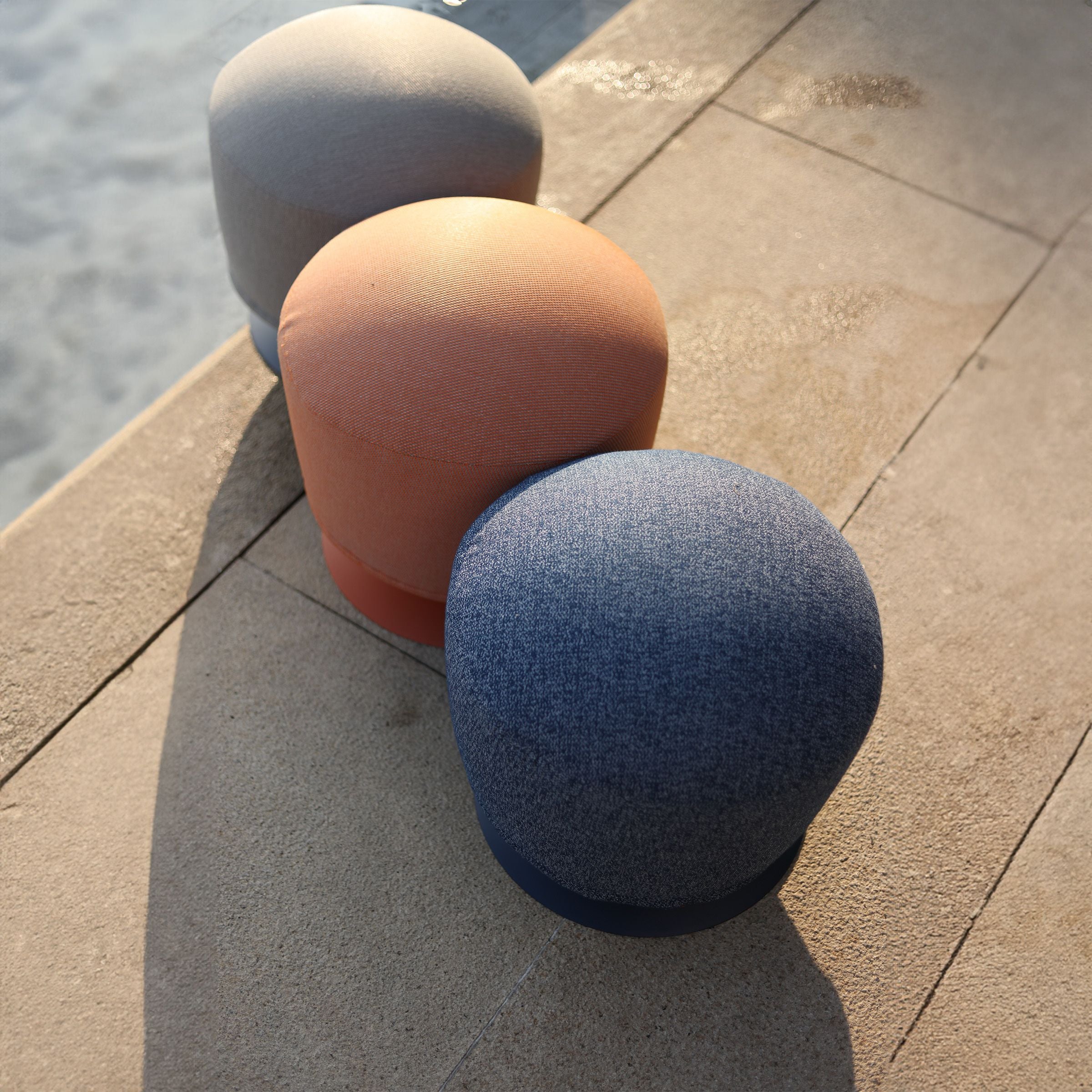 UFO Outdoor Small Stool Sand Matte Pouf Matt-UFO-Pouf -  Outdoor Chairs | UFO كرسي صغير للأماكن الخارجية رملي غير لامع - ebarza Furniture UAE | Shop Modern Furniture in Abu Dhabi & Dubai - مفروشات ايبازرا في الامارات | تسوق اثاث عصري وديكورات مميزة في دبي وابوظبي