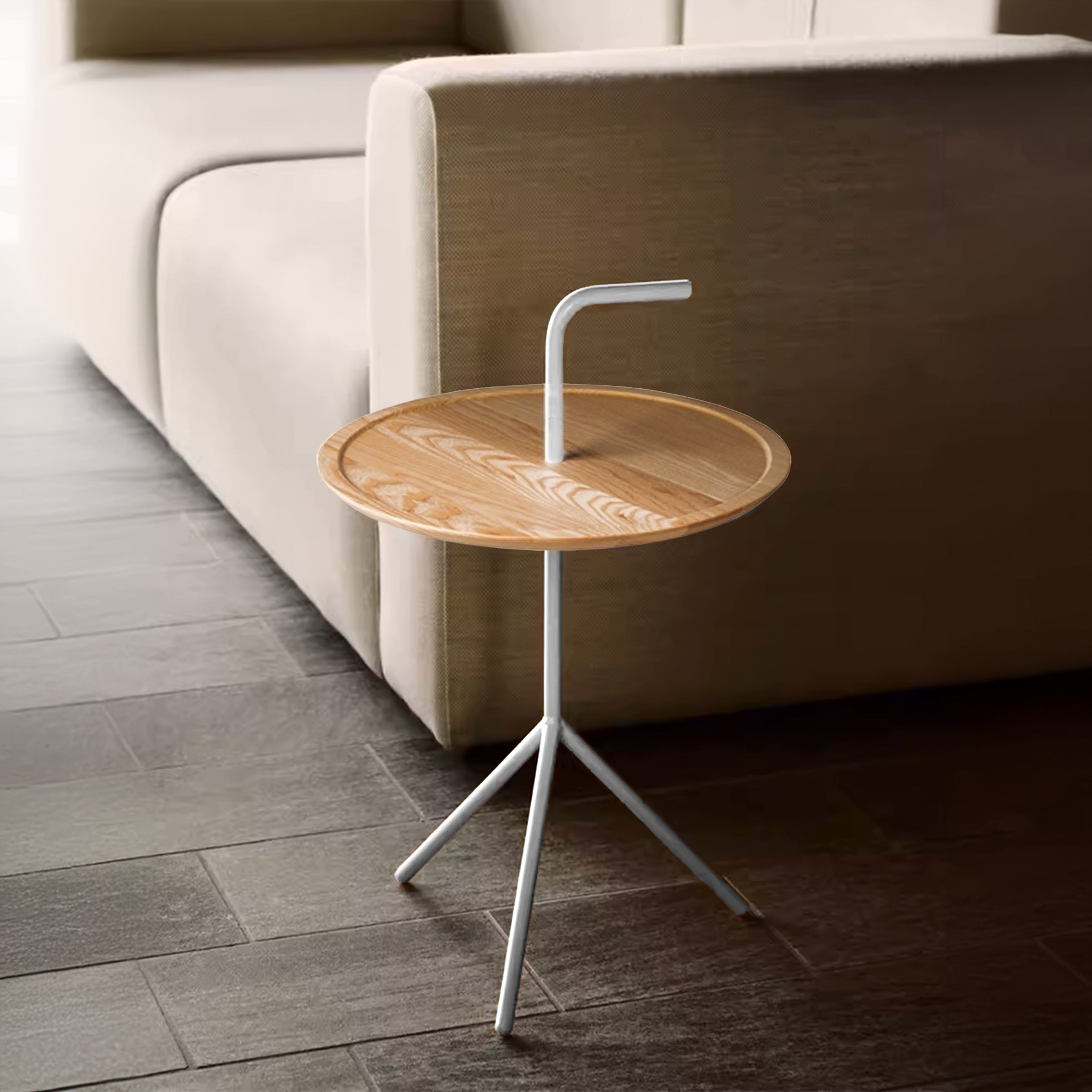 Steel & Solid Wood  Side Table   Gt-230B -  Side Tables - ebarza Furniture UAE | Shop Modern Furniture in Abu Dhabi & Dubai - مفروشات ايبازرا في الامارات | تسوق اثاث عصري وديكورات مميزة في دبي وابوظبي