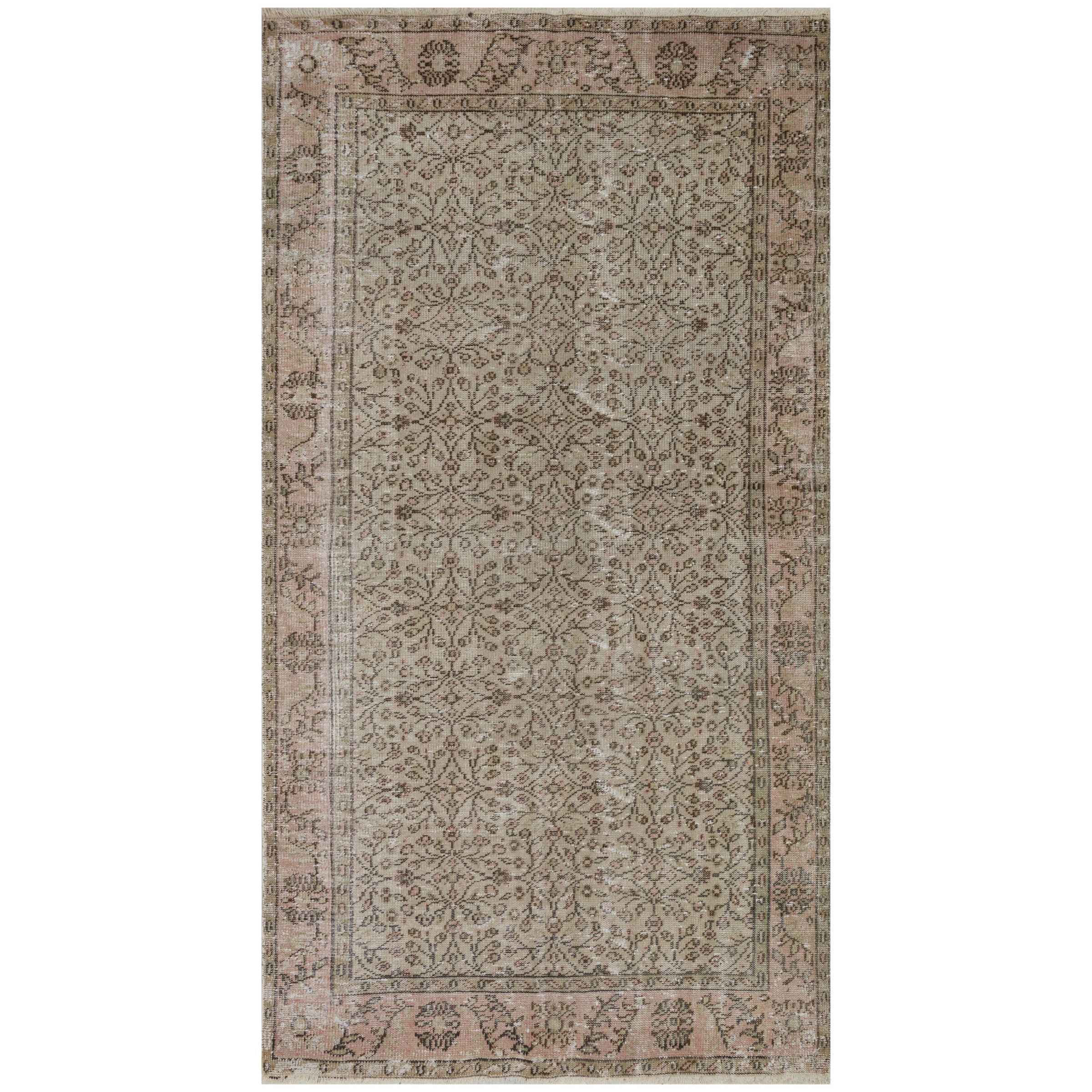 140 X 260 Cm Anatolian Hand Knotted Carpet Vintage Style 8573 -  Rugs | سجادة أناضولية معقودة يدويًا 140 × 260 سم طراز عتيق - ebarza Furniture UAE | Shop Modern Furniture in Abu Dhabi & Dubai - مفروشات ايبازرا في الامارات | تسوق اثاث عصري وديكورات مميزة في دبي وابوظبي