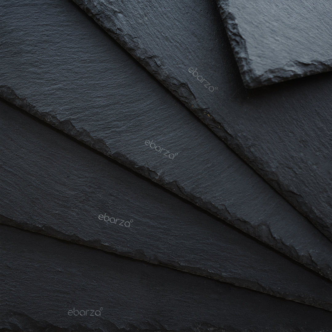 Slate Serving Board Rough Chipped Edges 30x30cm - CKPL3030B -  Trays - ebarza Furniture UAE | Shop Modern Furniture in Abu Dhabi & Dubai - مفروشات ايبازرا في الامارات | تسوق اثاث عصري وديكورات مميزة في دبي وابوظبي