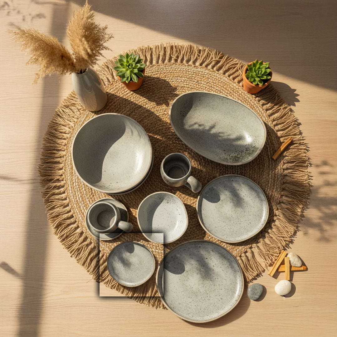 Terra   ceramic Plate  E837-P-08268  5.5 -  Plates - ebarza Furniture UAE | Shop Modern Furniture in Abu Dhabi & Dubai - مفروشات ايبازرا في الامارات | تسوق اثاث عصري وديكورات مميزة في دبي وابوظبي