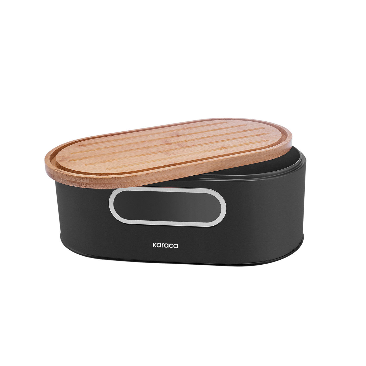 Pre-order 25 Days Delivery - Karaca Stream 2in1 Bread Box/Cutting Board Black 153.09.01.4247 -  Bread Boxes - ebarza Furniture UAE | Shop Modern Furniture in Abu Dhabi & Dubai - مفروشات ايبازرا في الامارات | تسوق اثاث عصري وديكورات مميزة في دبي وابوظبي