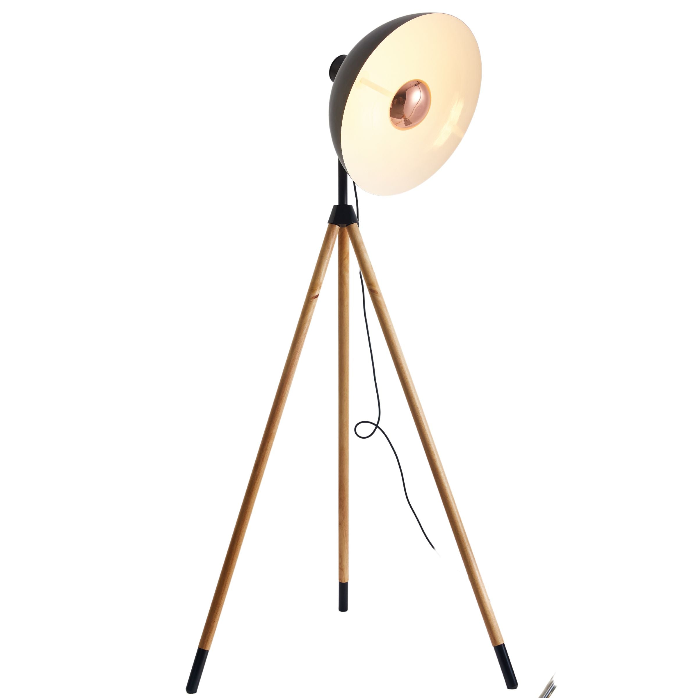 Fame Wooden Floor Lamp CY-LTD-1007 -  Floor Lamps | مصباح أرضي أسود - ebarza Furniture UAE | Shop Modern Furniture in Abu Dhabi & Dubai - مفروشات ايبازرا في الامارات | تسوق اثاث عصري وديكورات مميزة في دبي وابوظبي