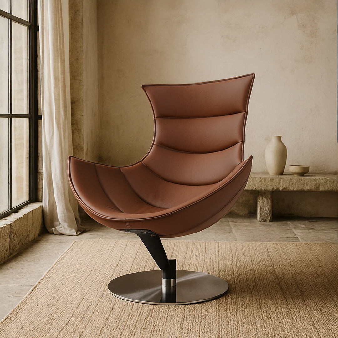 JIATAI SWIVEL Lounge Chair F-2039-Clay -  Lounge Chairs - ebarza Furniture UAE | Shop Modern Furniture in Abu Dhabi & Dubai - مفروشات ايبازرا في الامارات | تسوق اثاث عصري وديكورات مميزة في دبي وابوظبي