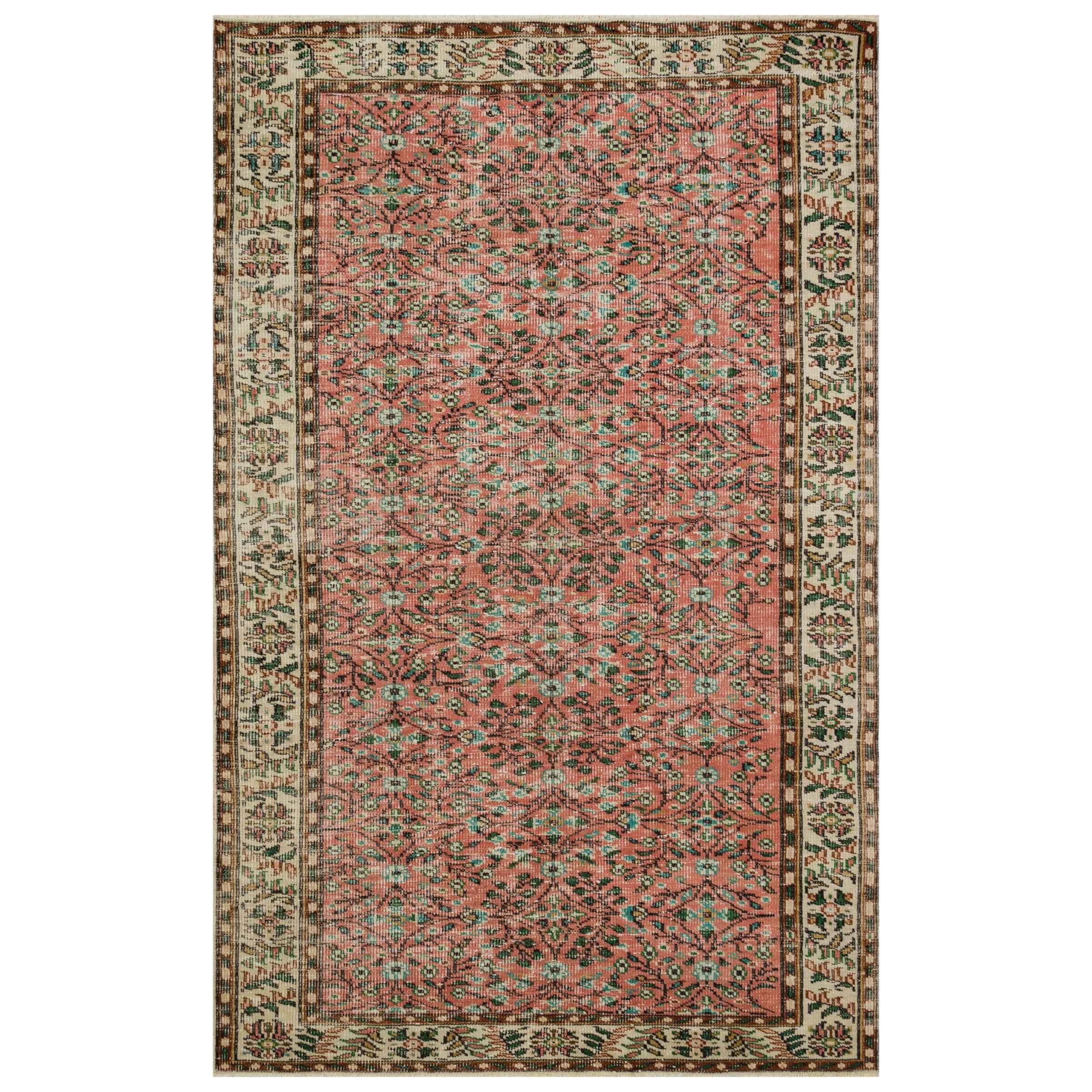 164 X 259 Cm Anatolian Hand Knotted Carpet Vintage Style 8645 -  Rugs | سجادة أناضولية معقودة يدويًا مقاس 164 × 259 سم طراز عتيق - ebarza Furniture UAE | Shop Modern Furniture in Abu Dhabi & Dubai - مفروشات ايبازرا في الامارات | تسوق اثاث عصري وديكورات مميزة في دبي وابوظبي