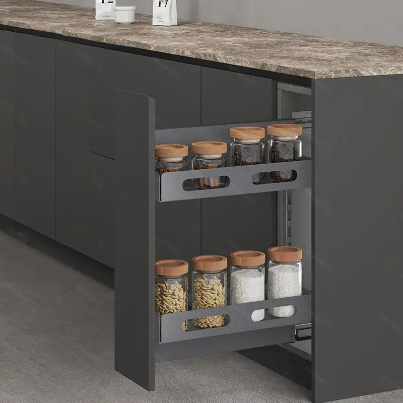 GlidePro Cabinet Pull Out Storage Organizer - Right - BK.5408 -  Storage/TV Unites - ebarza Furniture UAE | Shop Modern Furniture in Abu Dhabi & Dubai - مفروشات ايبازرا في الامارات | تسوق اثاث عصري وديكورات مميزة في دبي وابوظبي