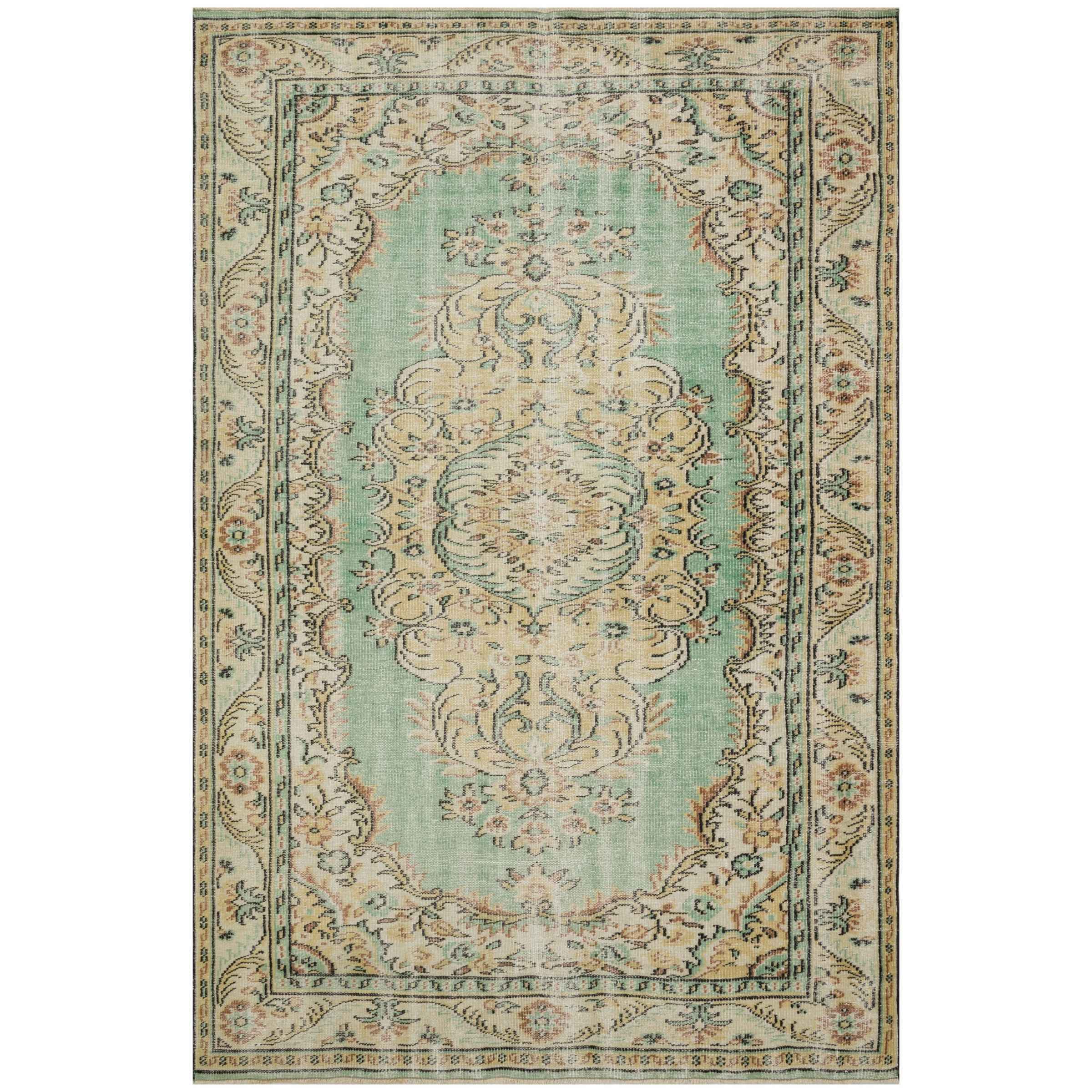 185 X 282 Cm Anatolian Hand Knotted Carpet Vintage Style 8525-2 -  Rugs | 185 × 282 سم سجاد الأناضول المعقود يدويًا الطراز العتيق - ebarza Furniture UAE | Shop Modern Furniture in Abu Dhabi & Dubai - مفروشات ايبازرا في الامارات | تسوق اثاث عصري وديكورات مميزة في دبي وابوظبي