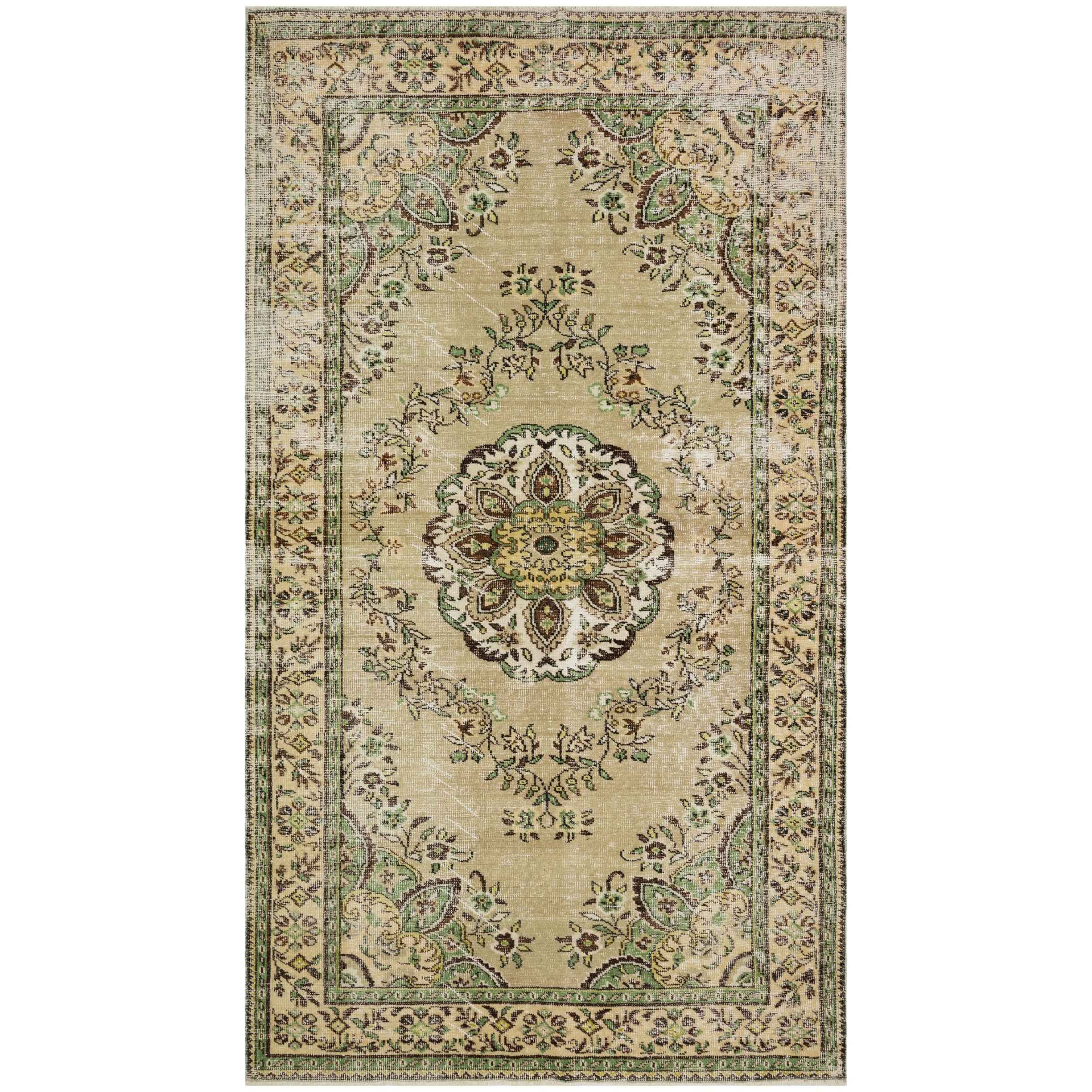 185 X 332 Cm Anatolian Hand Knotted Carpet Vintage Style 8275 -  Rugs | 185 × 332 سم سجاد الأناضول المعقود يدويًا الطراز العتيق - ebarza Furniture UAE | Shop Modern Furniture in Abu Dhabi & Dubai - مفروشات ايبازرا في الامارات | تسوق اثاث عصري وديكورات مميزة في دبي وابوظبي