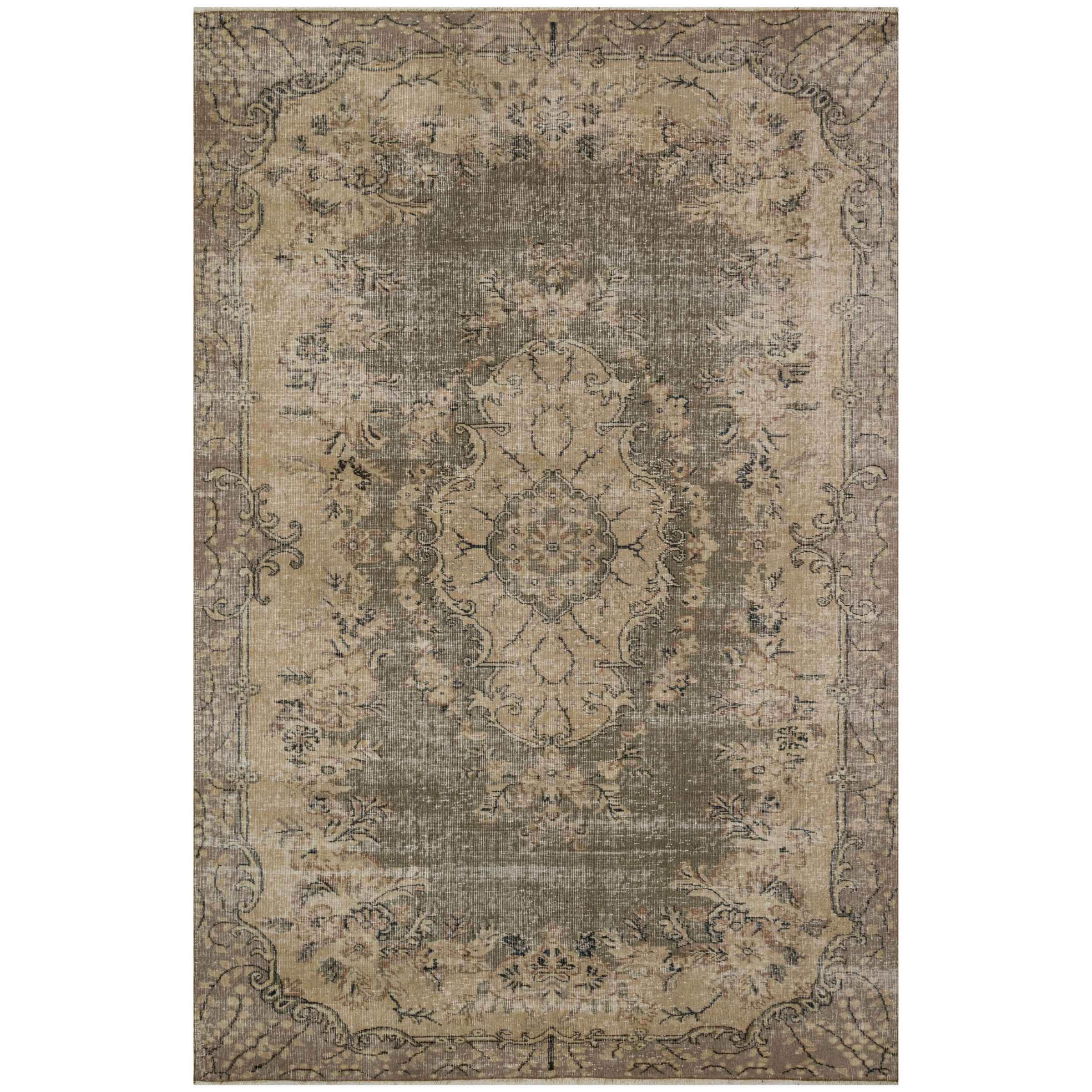 191 X 295 Cm Anatolian Hand Knotted Carpet Vintage Style 8655 -  Rugs | 191 × 295 سم سجادة أناضولية معقودة يدويًا بنمط عتيق - ebarza Furniture UAE | Shop Modern Furniture in Abu Dhabi & Dubai - مفروشات ايبازرا في الامارات | تسوق اثاث عصري وديكورات مميزة في دبي وابوظبي