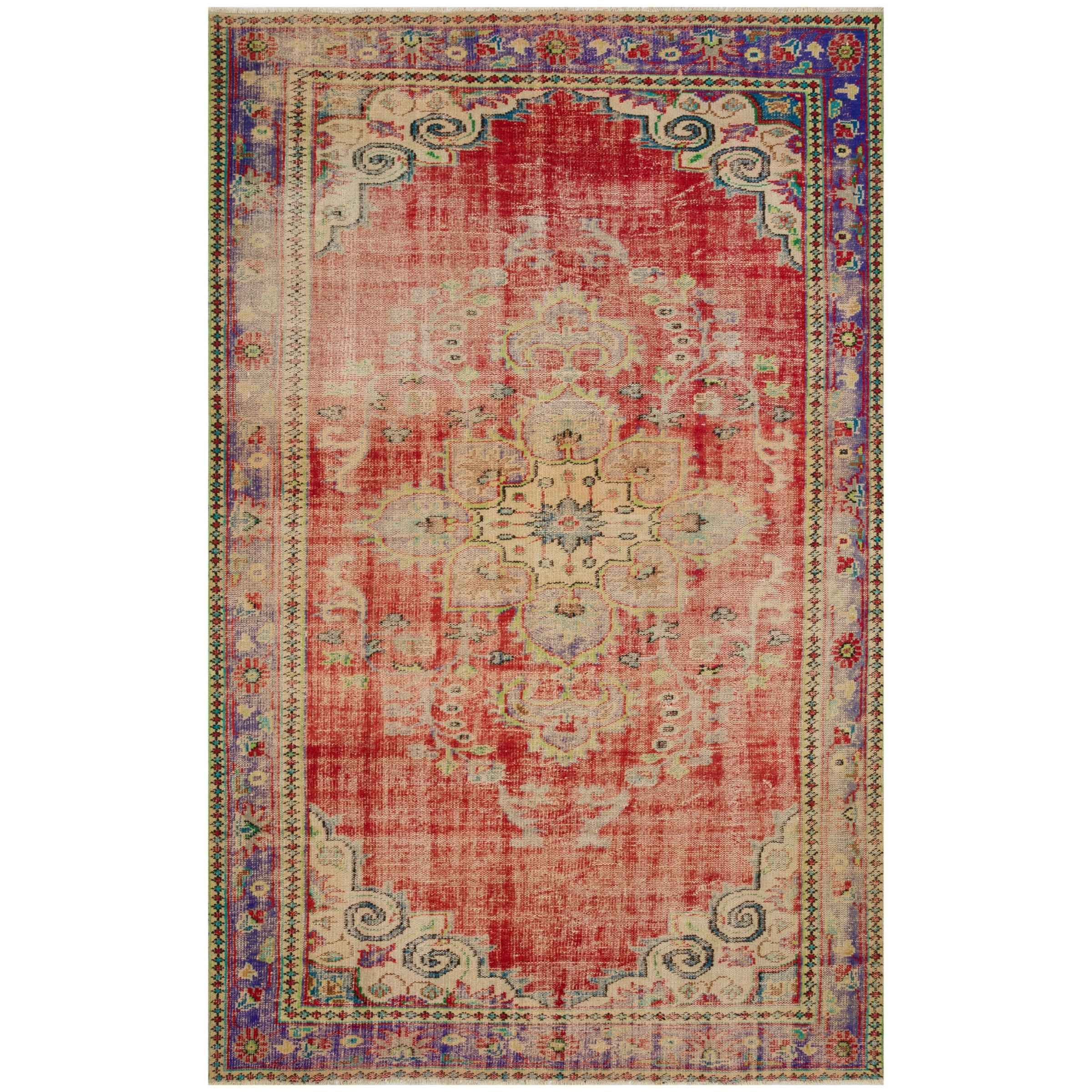 192 X 301 Cm Anatolian Hand Knotted Carpet Vintage Style 8276 -  Rugs | 192 × 301 سم سجاد الأناضول المعقود يدويًا الطراز العتيق - ebarza Furniture UAE | Shop Modern Furniture in Abu Dhabi & Dubai - مفروشات ايبازرا في الامارات | تسوق اثاث عصري وديكورات مميزة في دبي وابوظبي